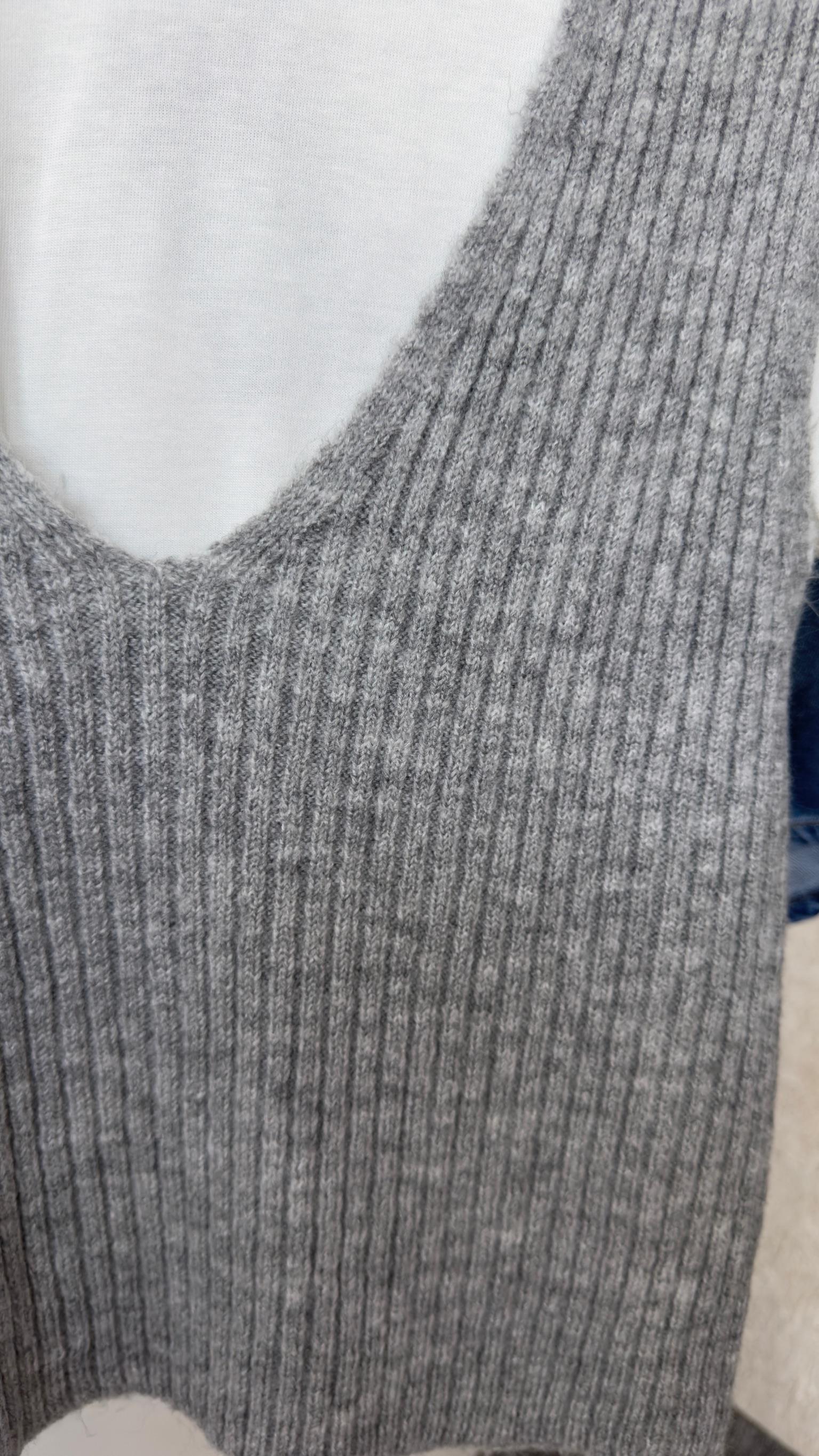 Zra Model Gri Süveter Detay Tshirt