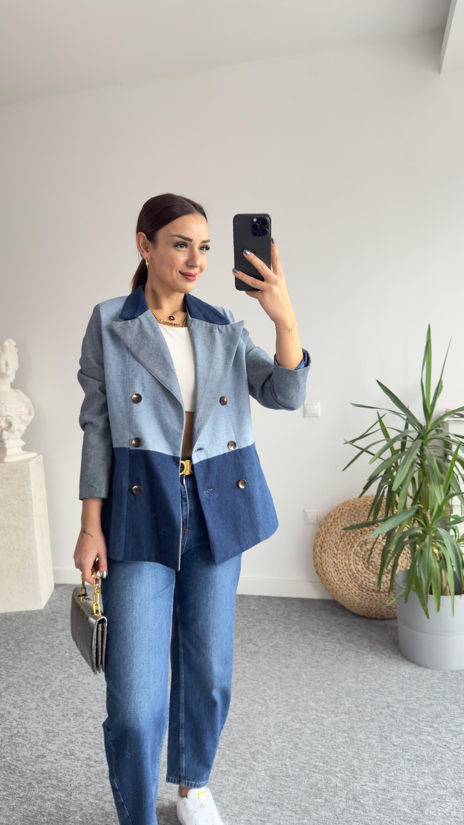 Pablo Renk Geçişli Blazer Ceket
