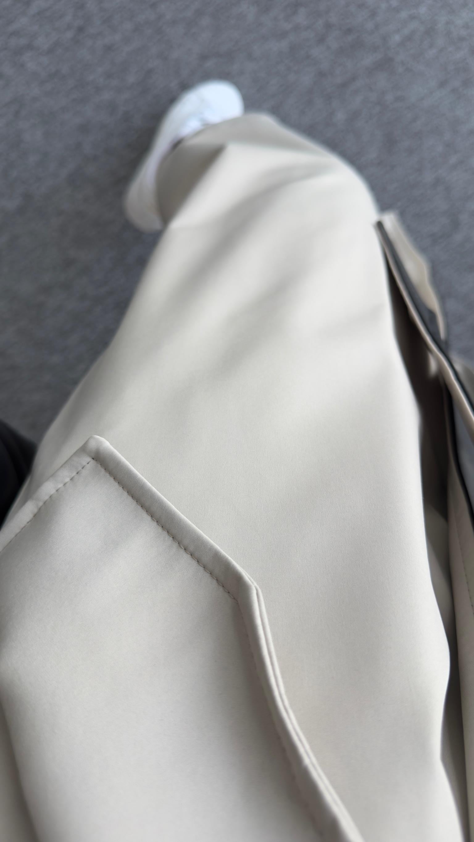 Jadis Siyah Deri Detaylı Trençkot