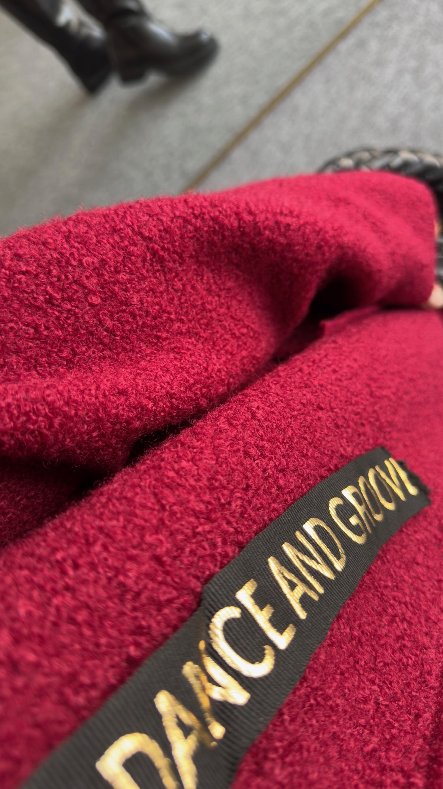 Arma Gold Detaylı Bordo Buklet Kaban
