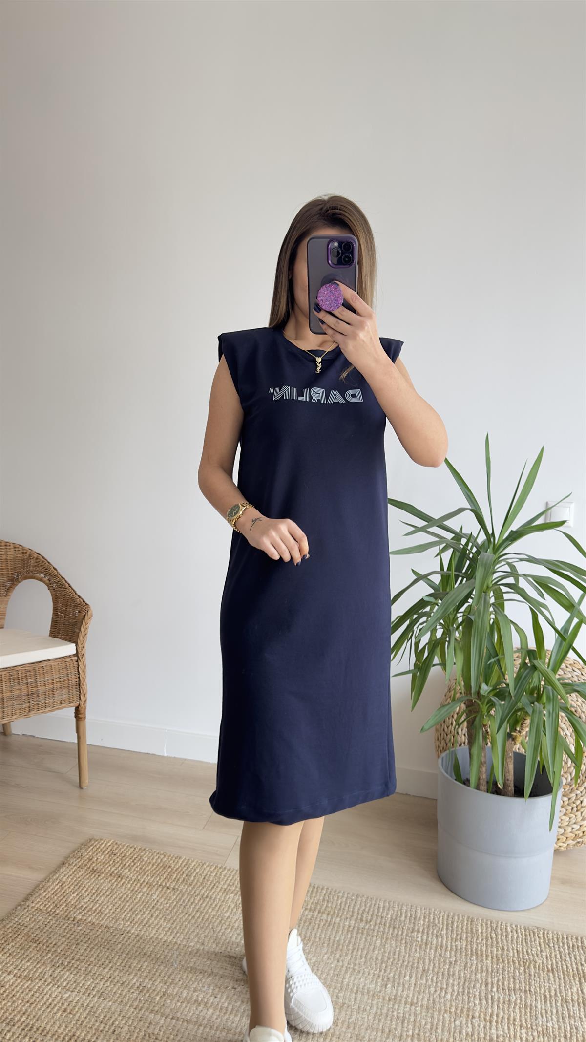 Darlin Vatkalı Basic Elbise 