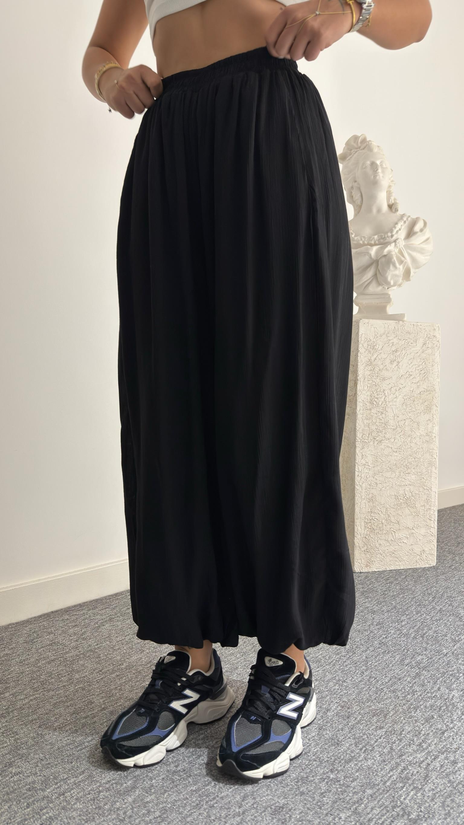 Siyah Rangis Şalvar Model Pantolon