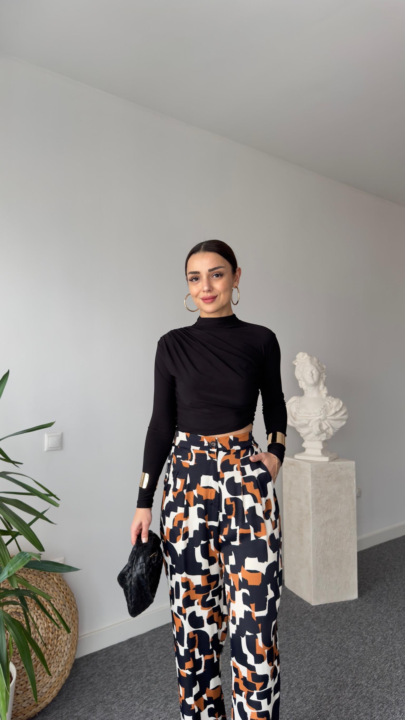 Uzun Kol Büzgülü Sandy Bluz