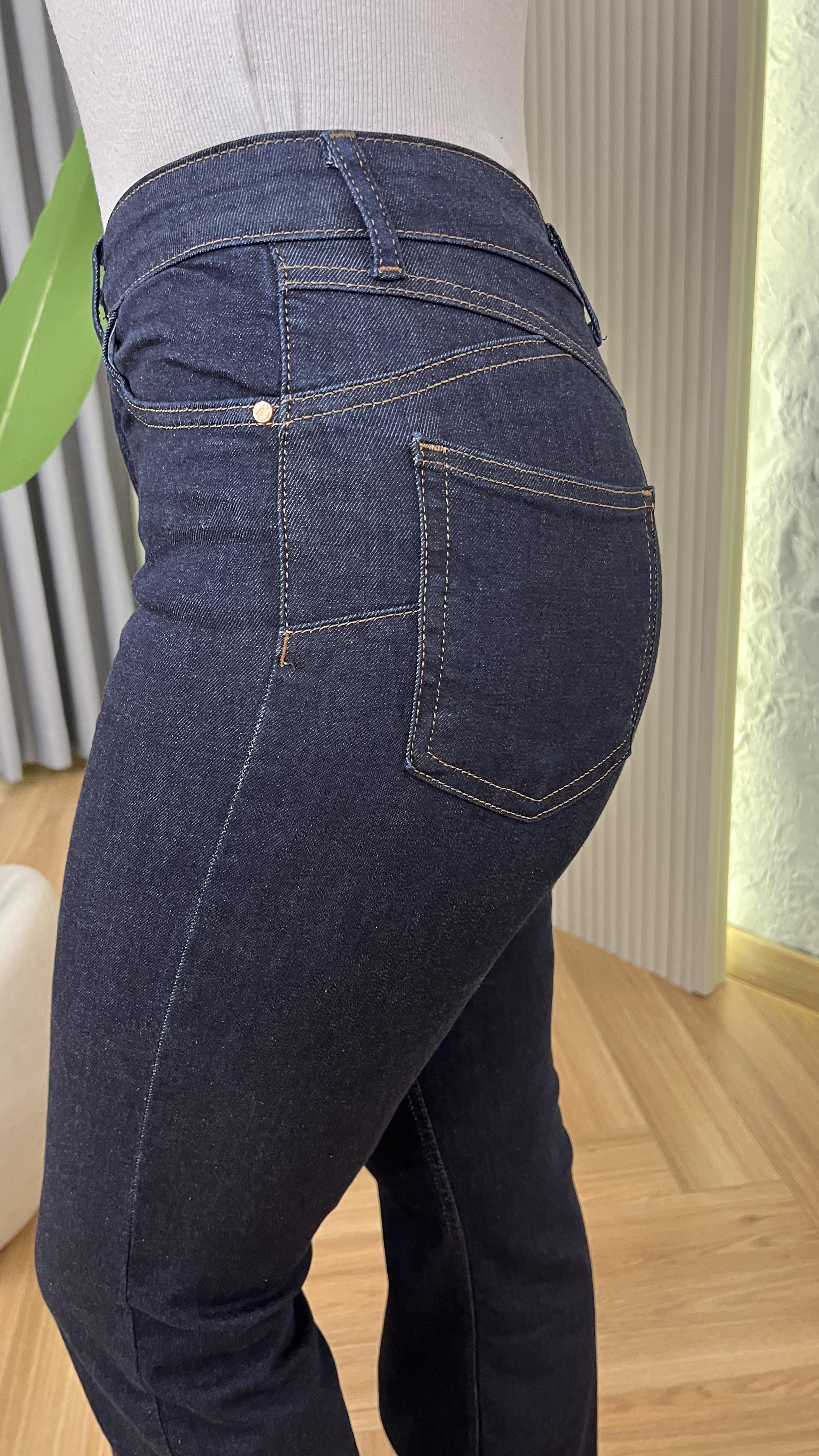 Lacivert Push Up Etkili Jean