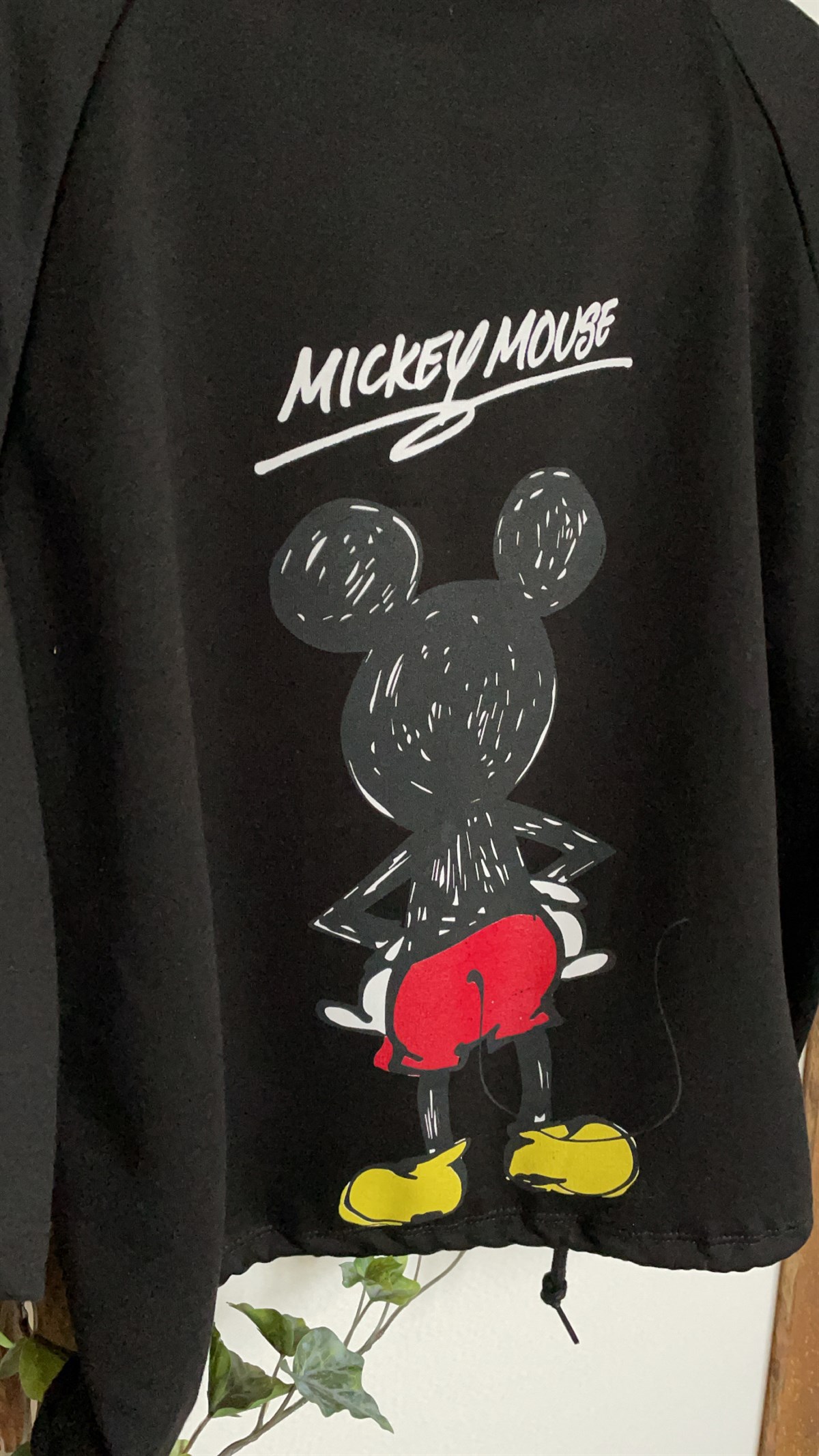 Sırtı Mickey Detaylı Siyah Eşofman Takımı