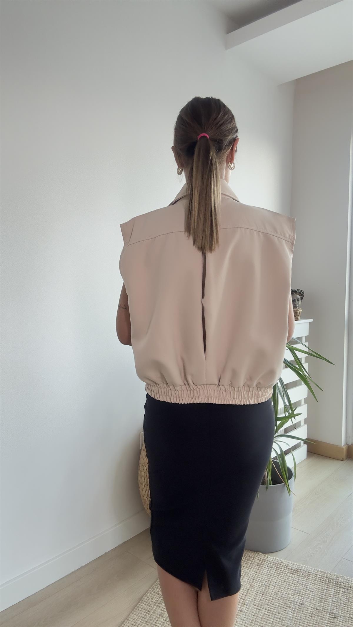 Zra Model Cepli Bej Yelek