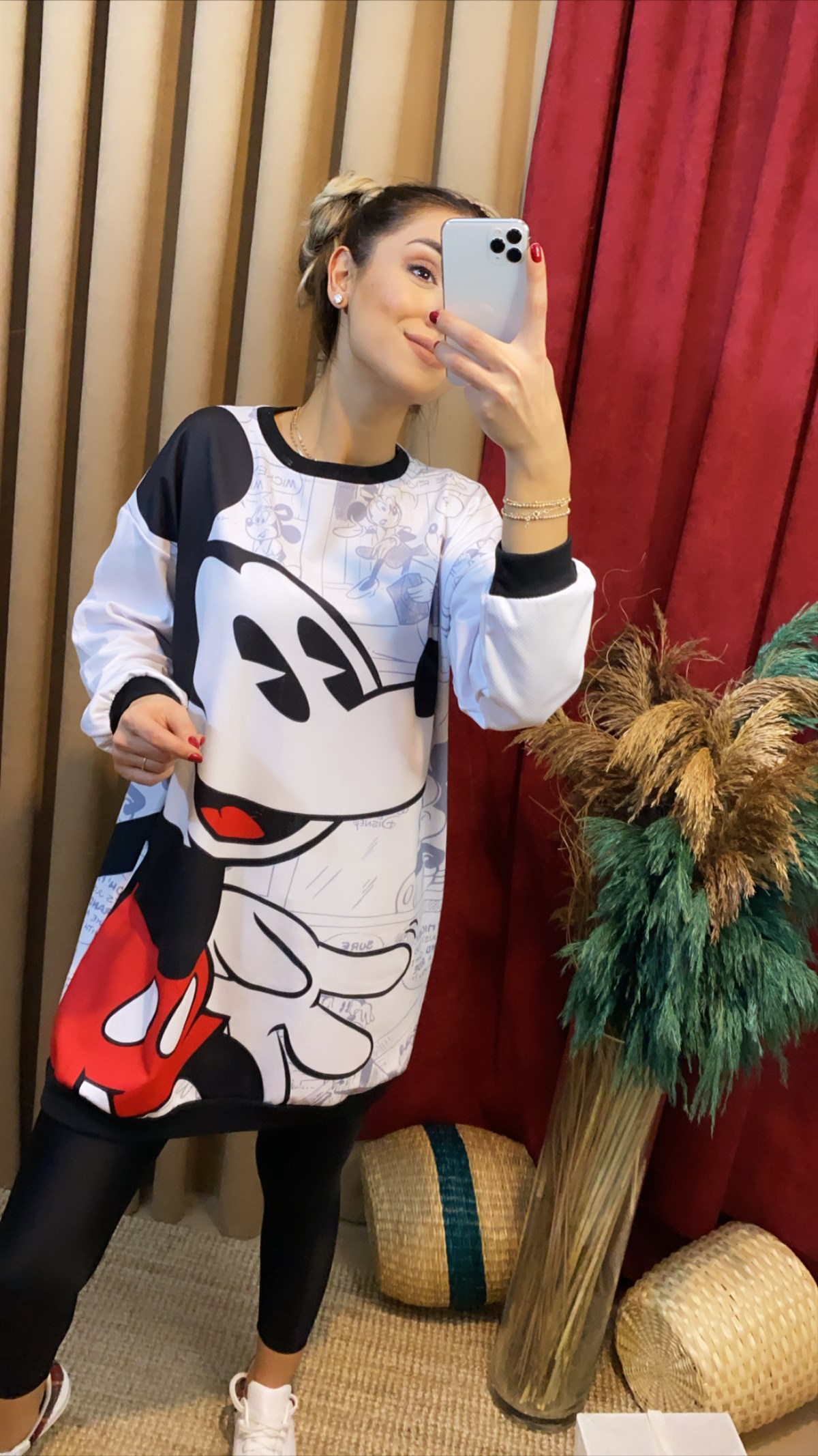 Beyaz Mickey Tunik