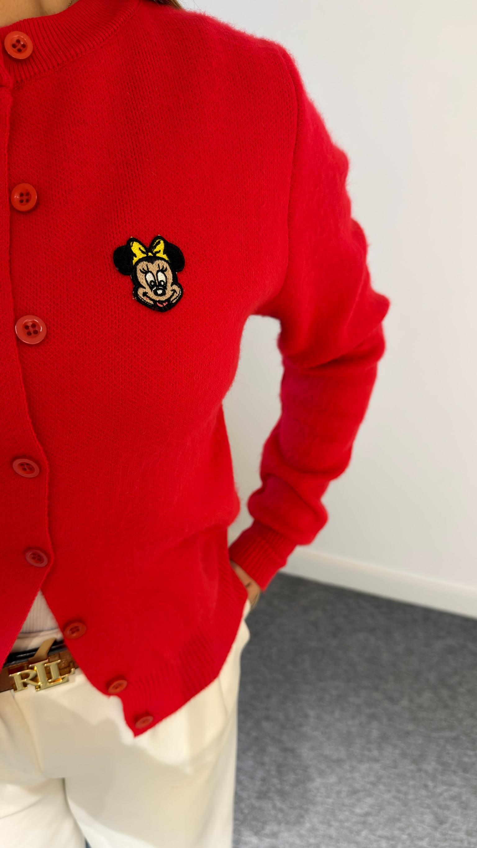 Mickey İşlemeli Marka Model Triko Hırka