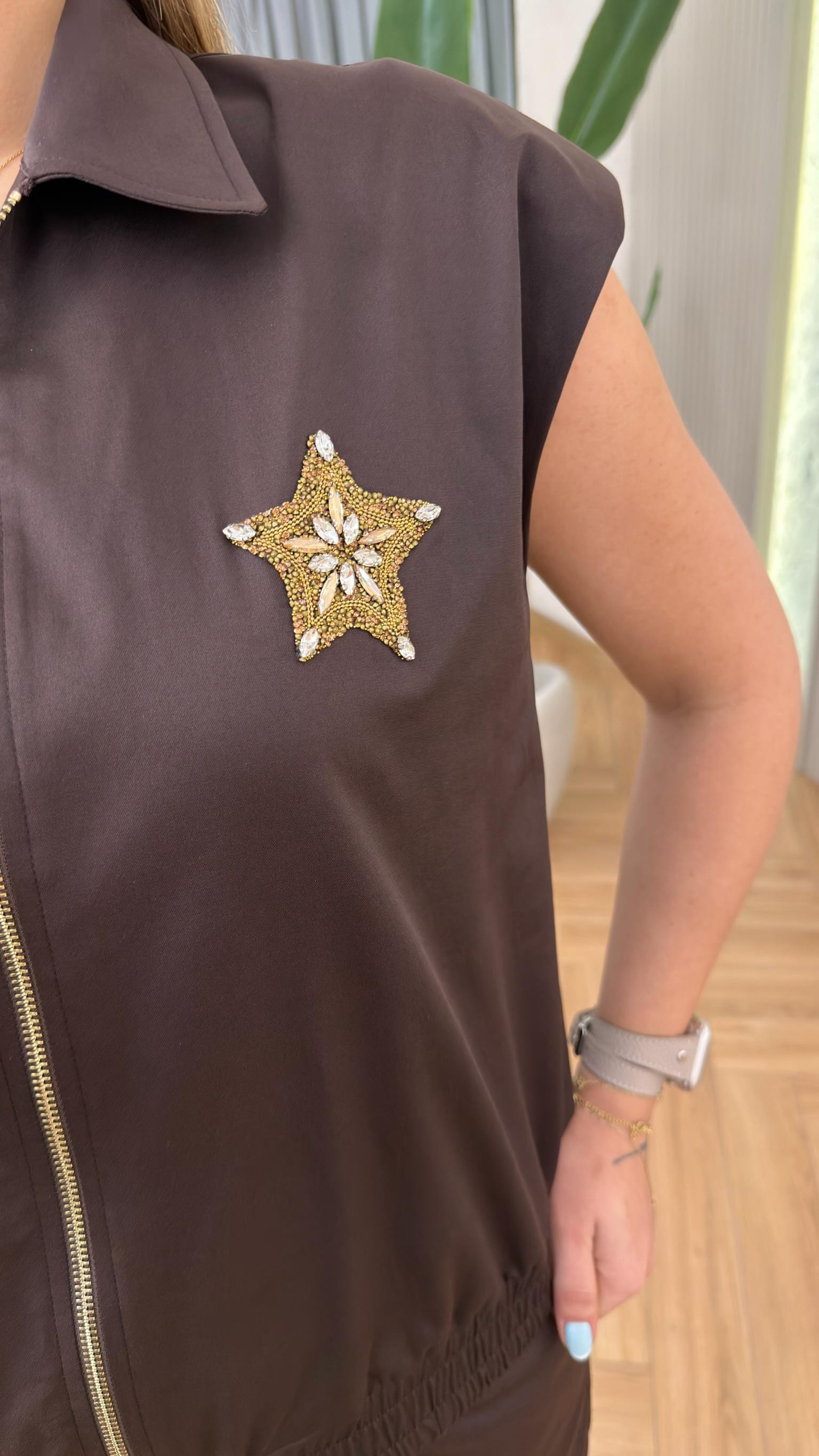 Loyal Yıldız Taş Detaylı Kahve Premium Takım
