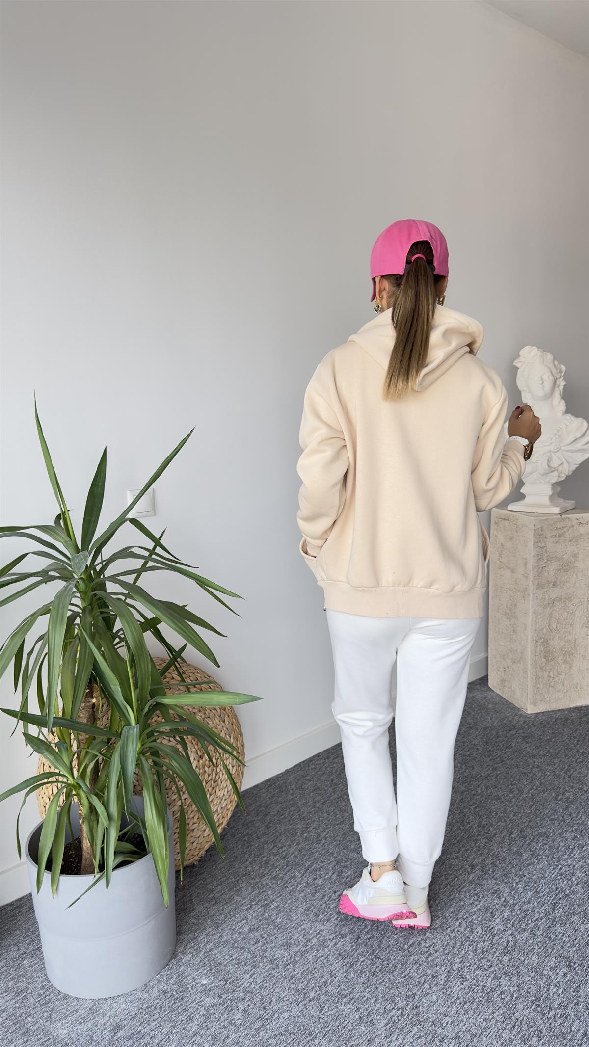 Neyz Şardonlu Yumuşak Doku Bej Sweat