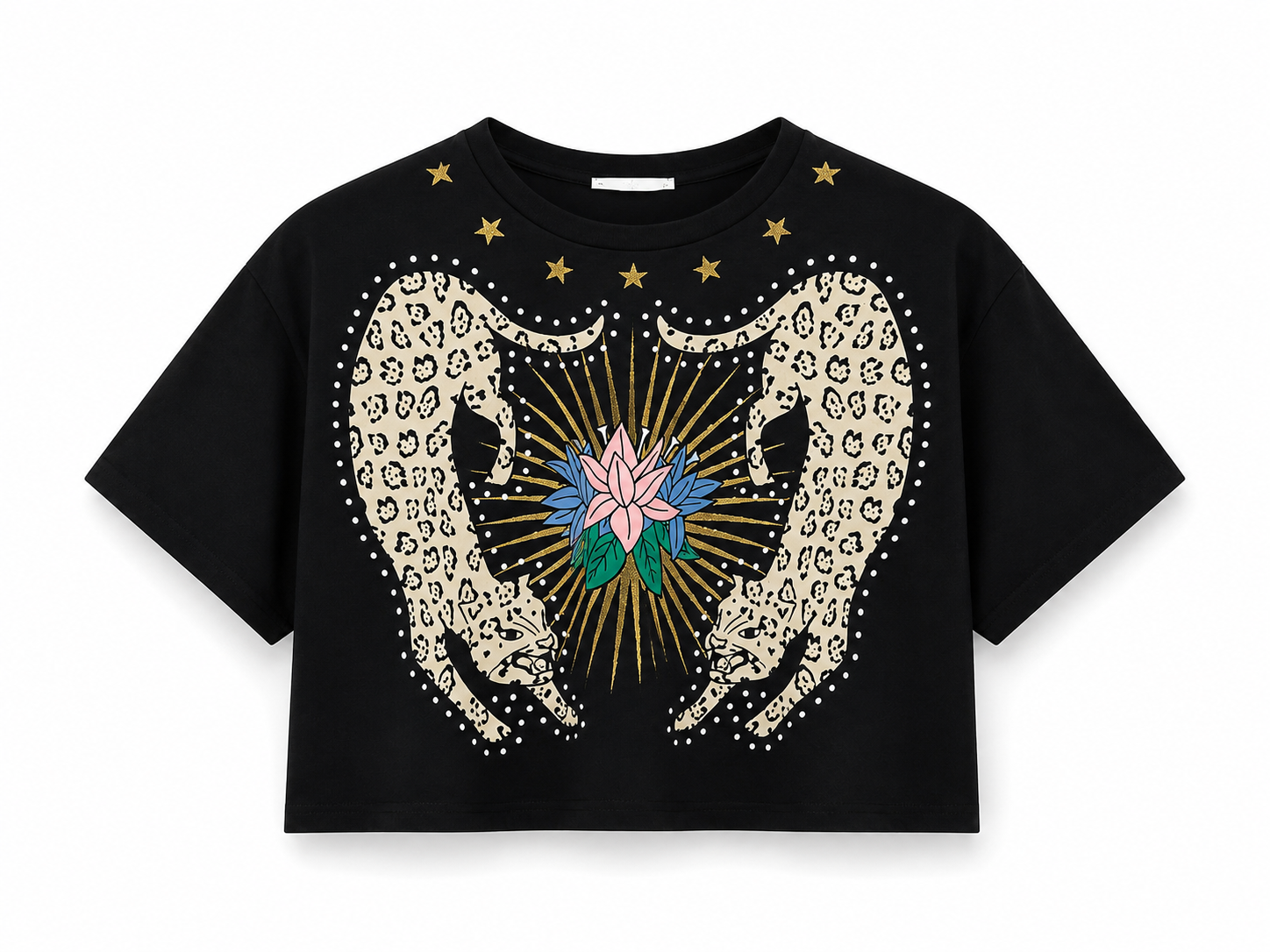 Siyah Baskı Detaylı Tshirt