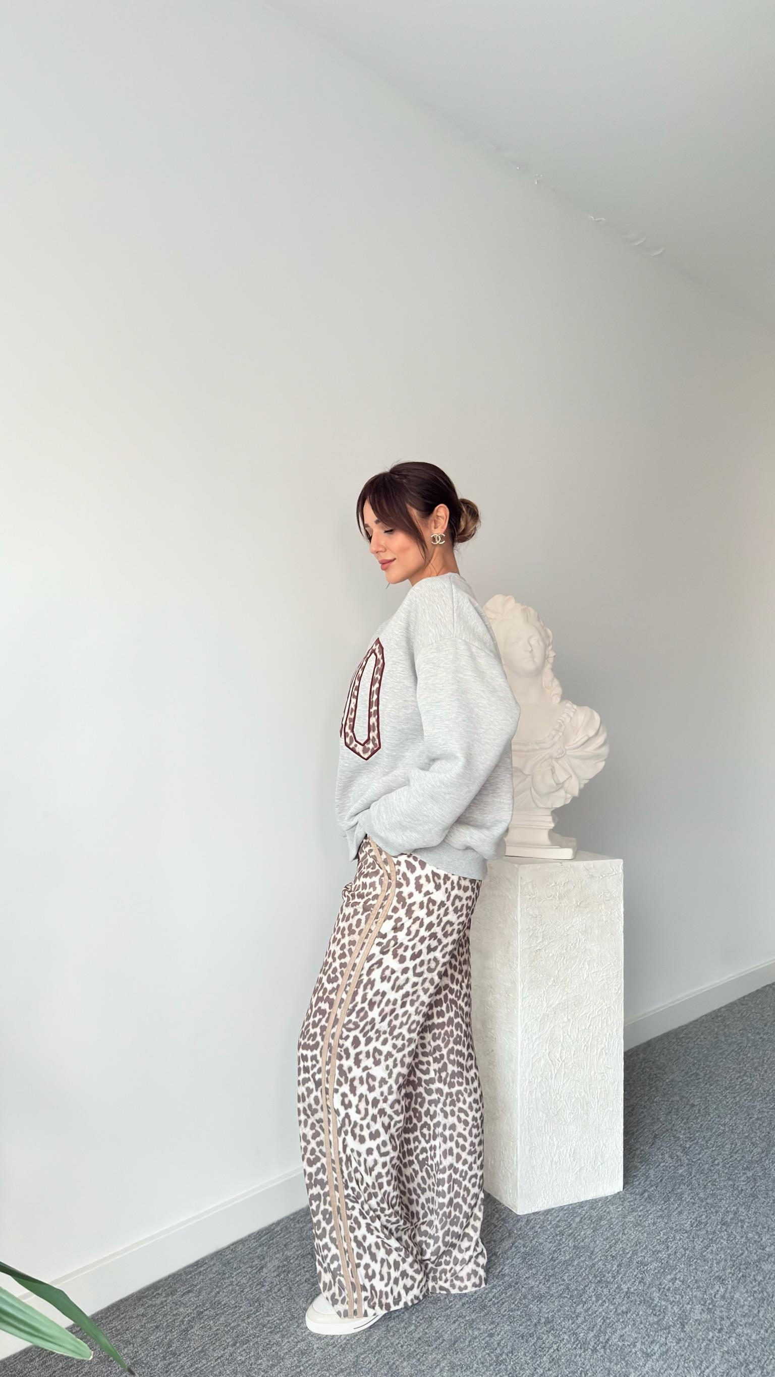 Cıao Leopar Nakışlı Sweatshirt