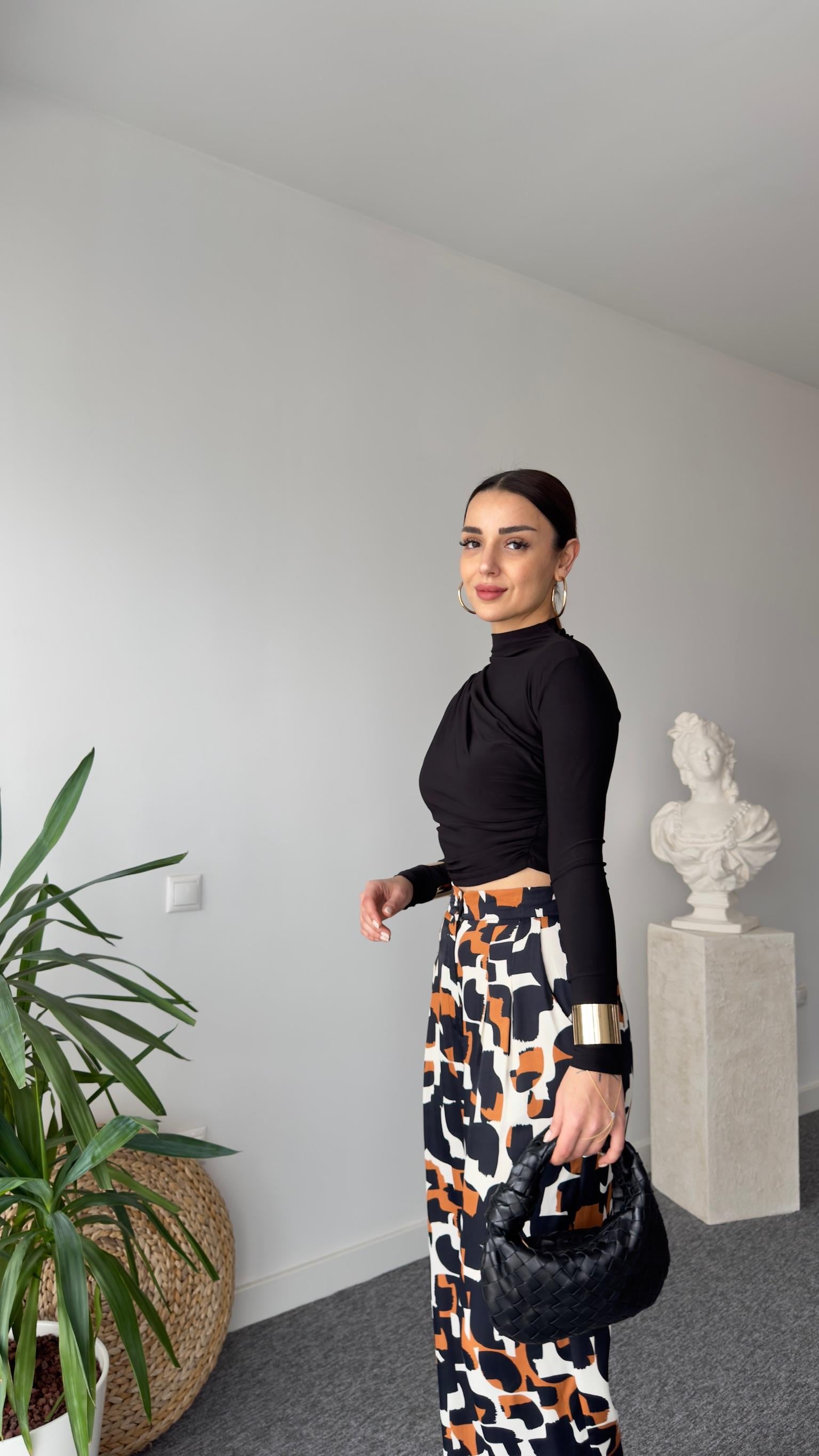 Uzun Kol Büzgülü Sandy Bluz