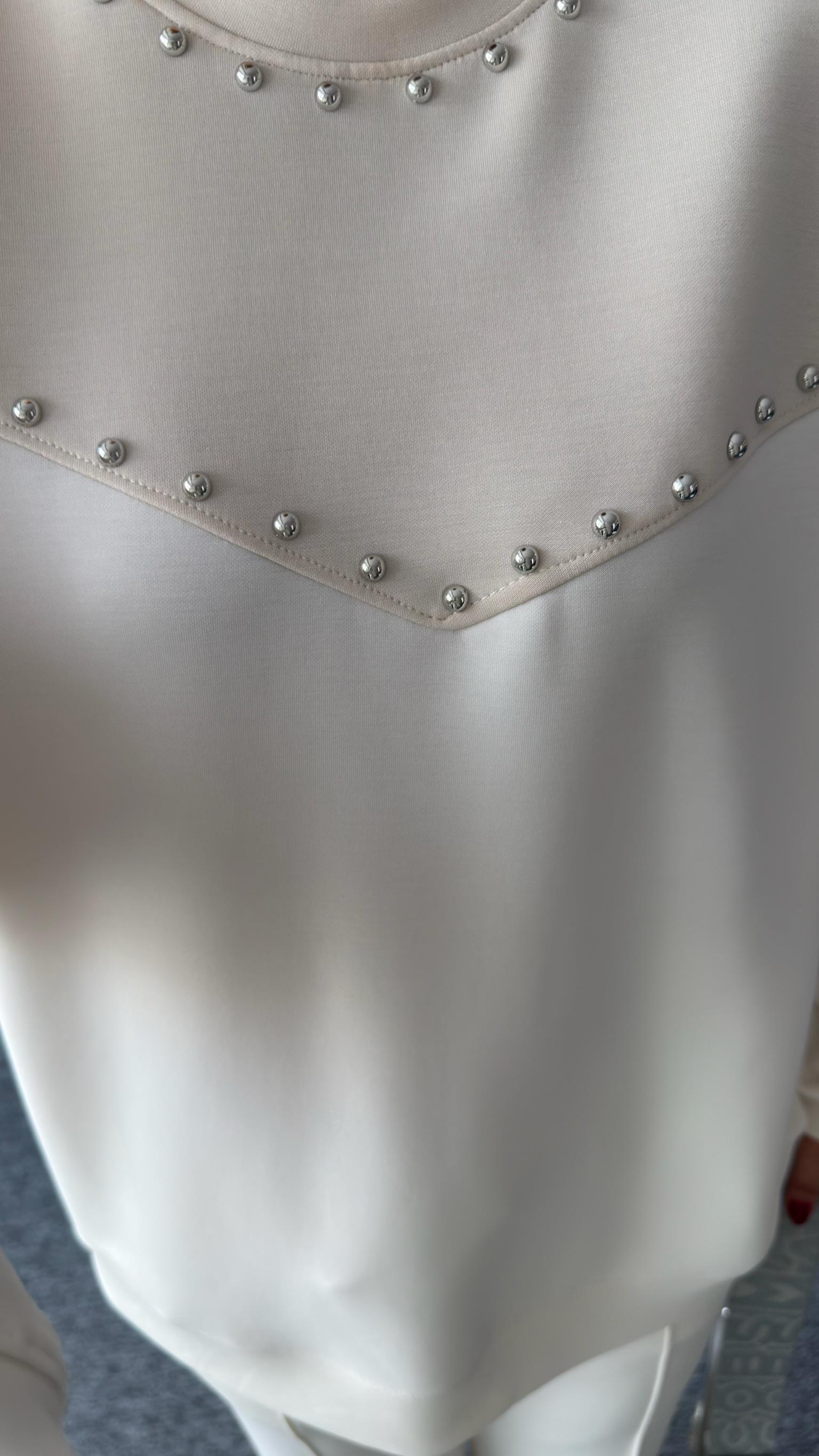 Drop Çakımlı Ekru Modal Sweat