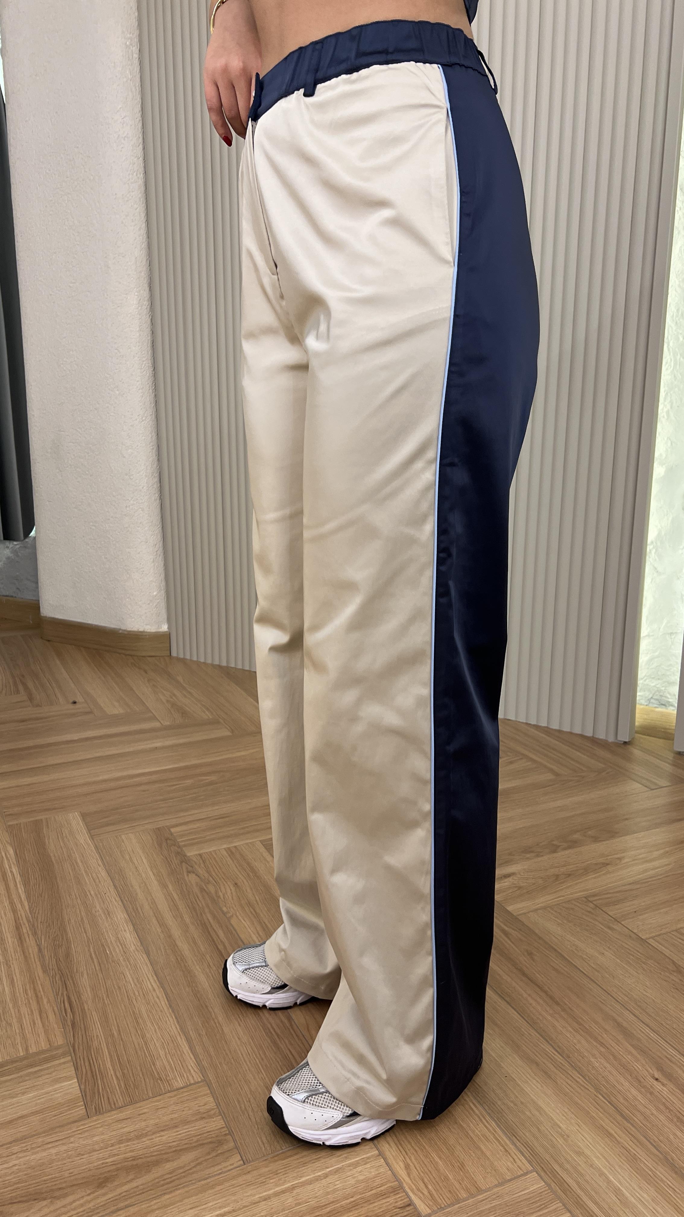 Tio Tok Saten Çift Renk Premium Pantolon
