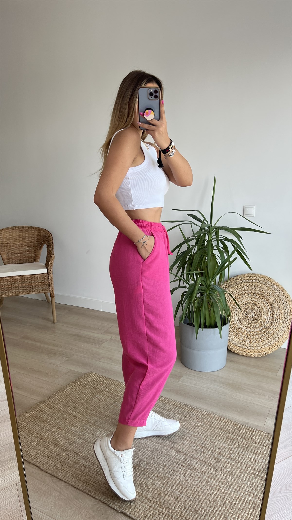 Pembe Şalvar Pantolon