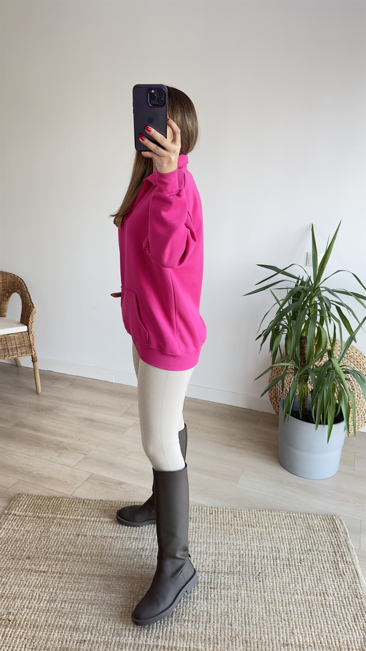 Polo Yaka Pembe Basic Sweat
