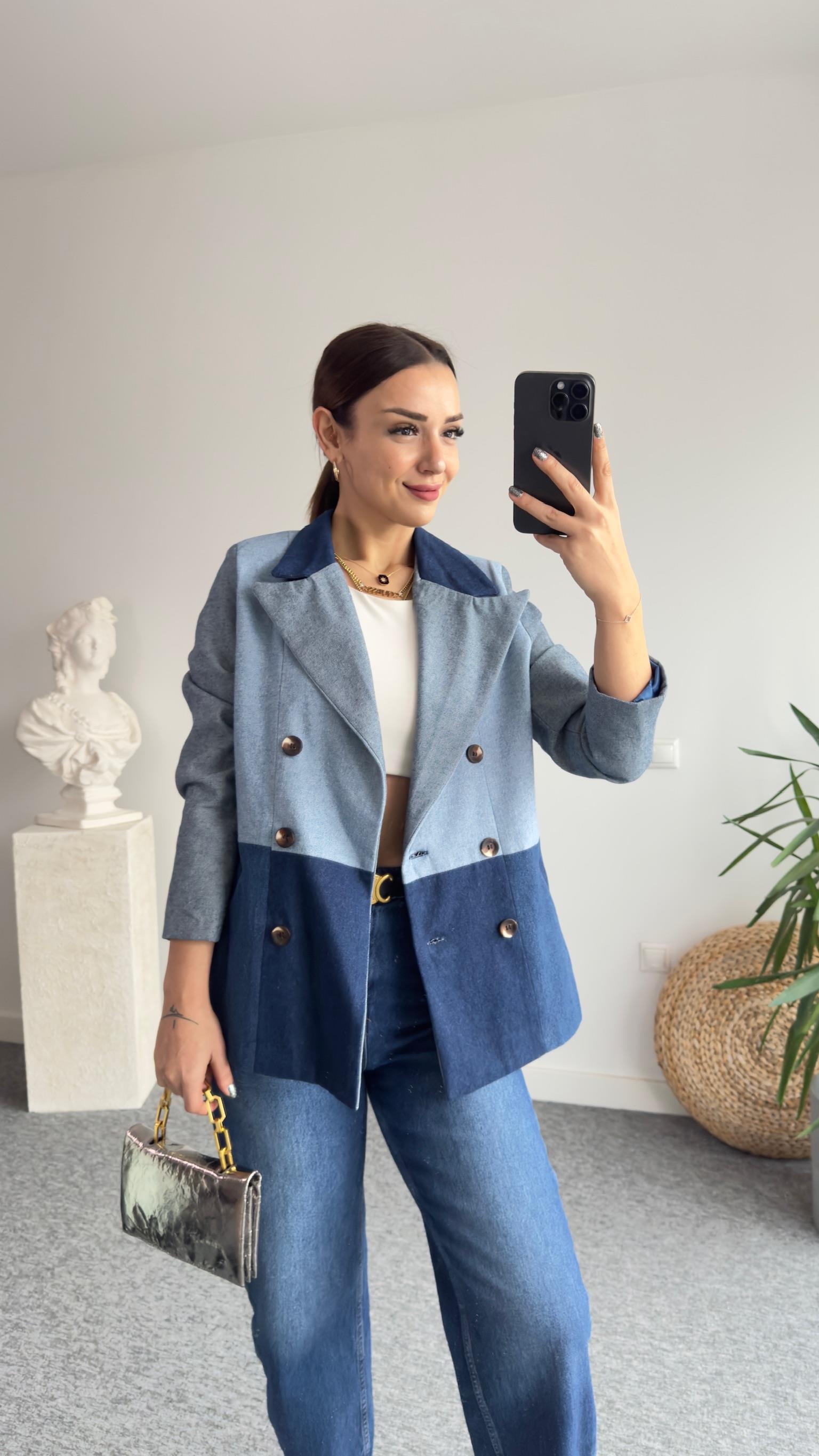 Pablo Renk Geçişli Blazer Ceket