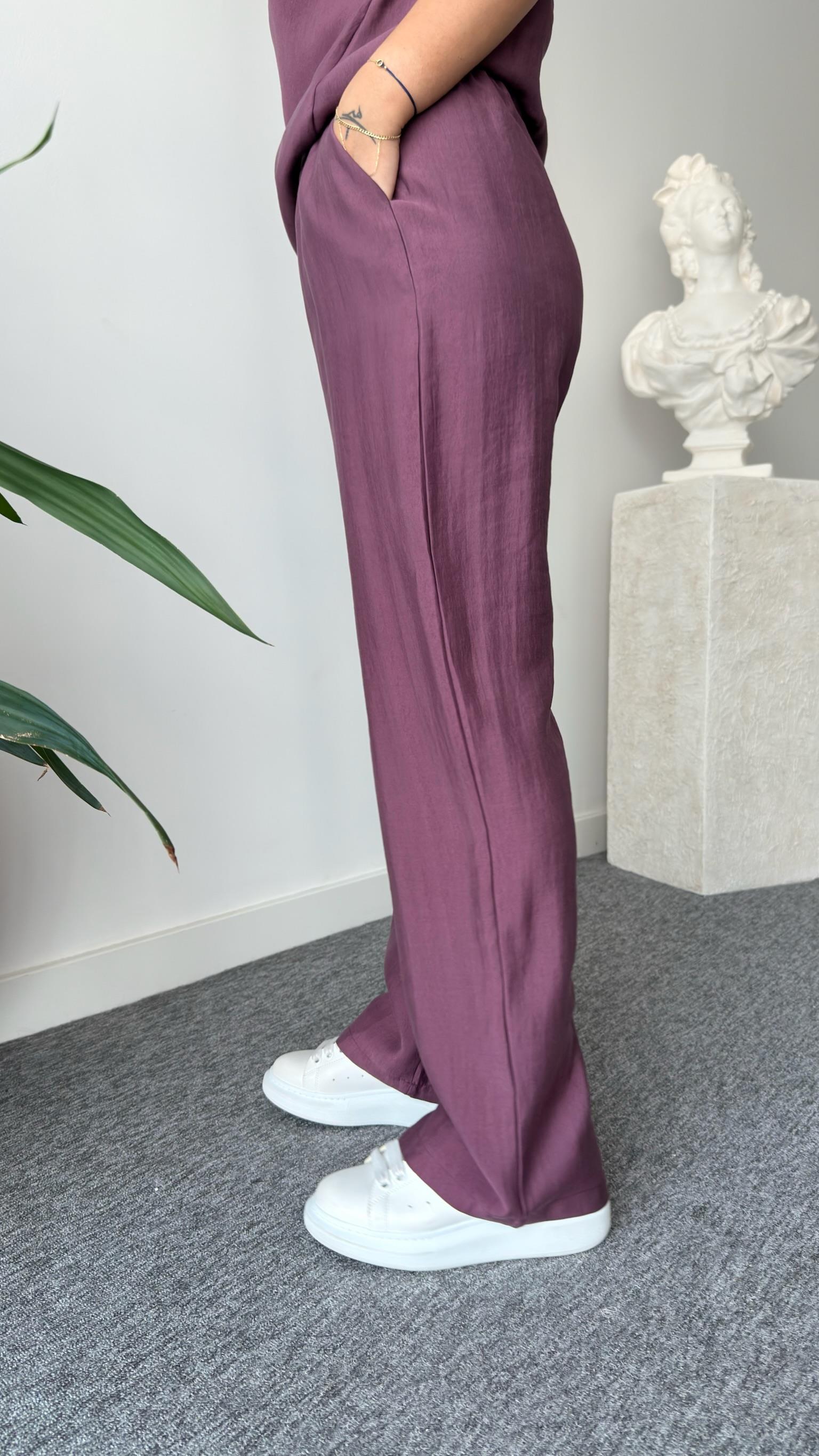 Mürdüm Elyor Tensel Bluz Pantolon Takım