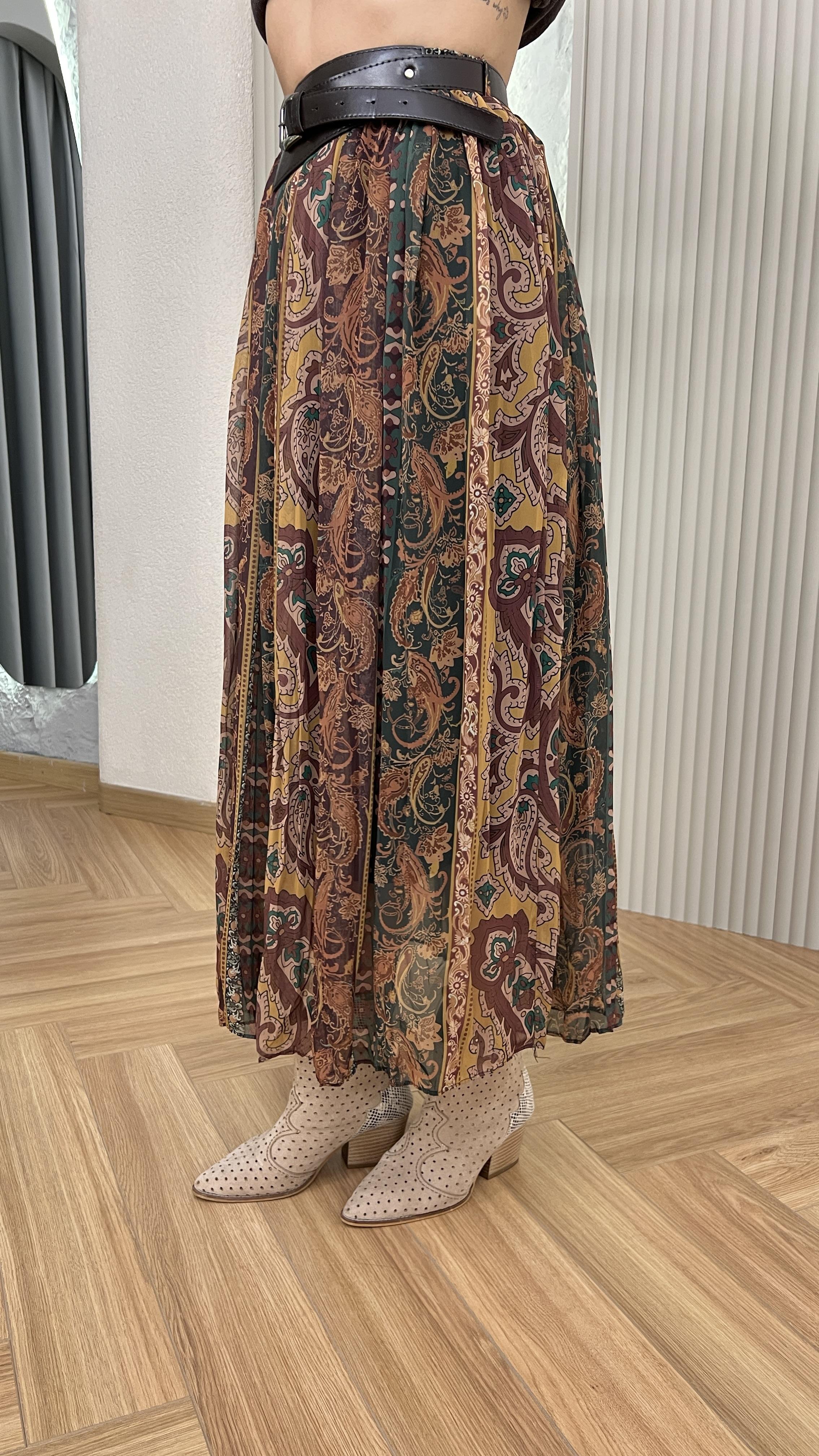 Bolens Zra Model Etnik Desen Kemerli Etek