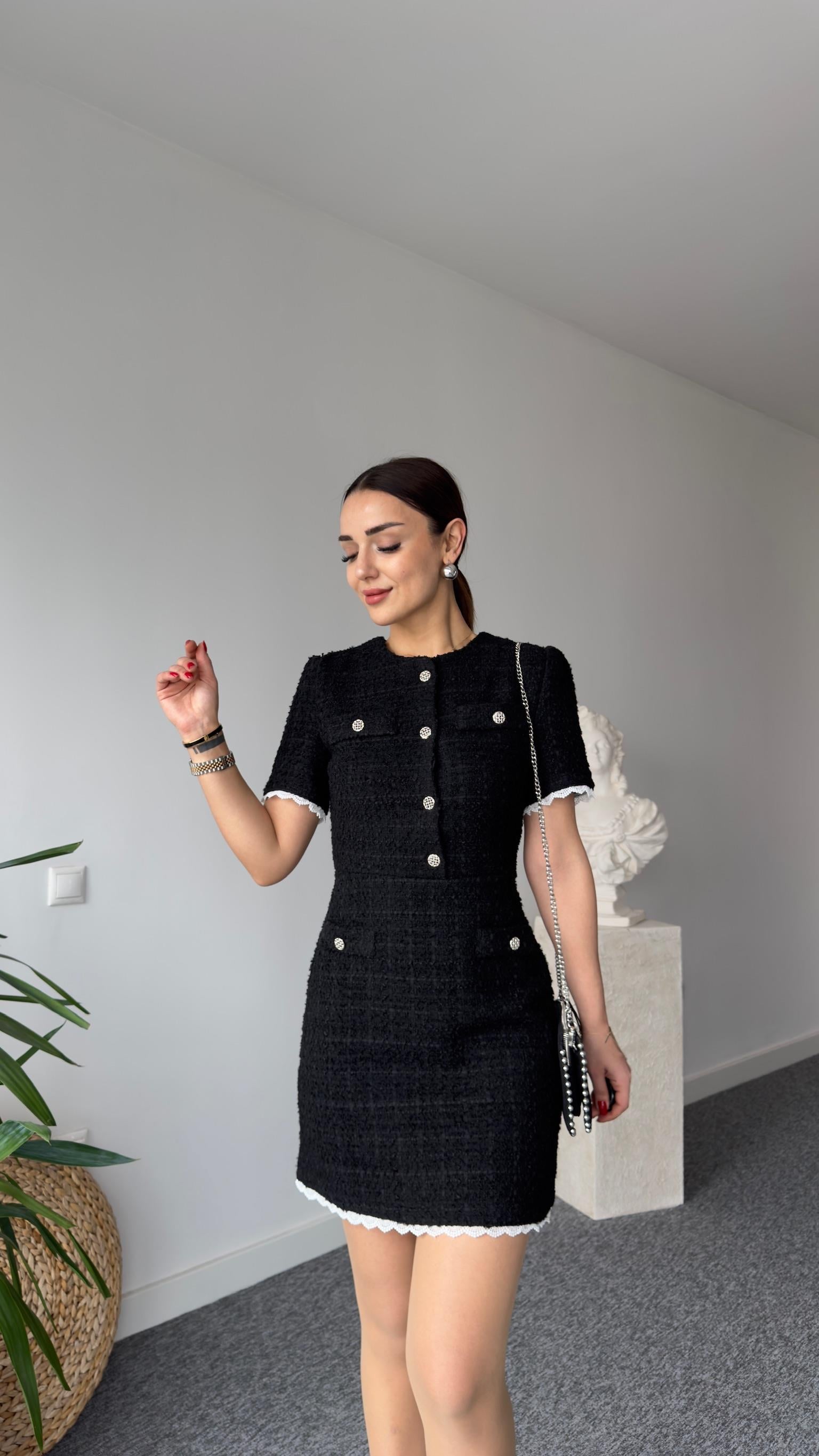 Orj Model Dantel Garnili Tüvit Elbise
