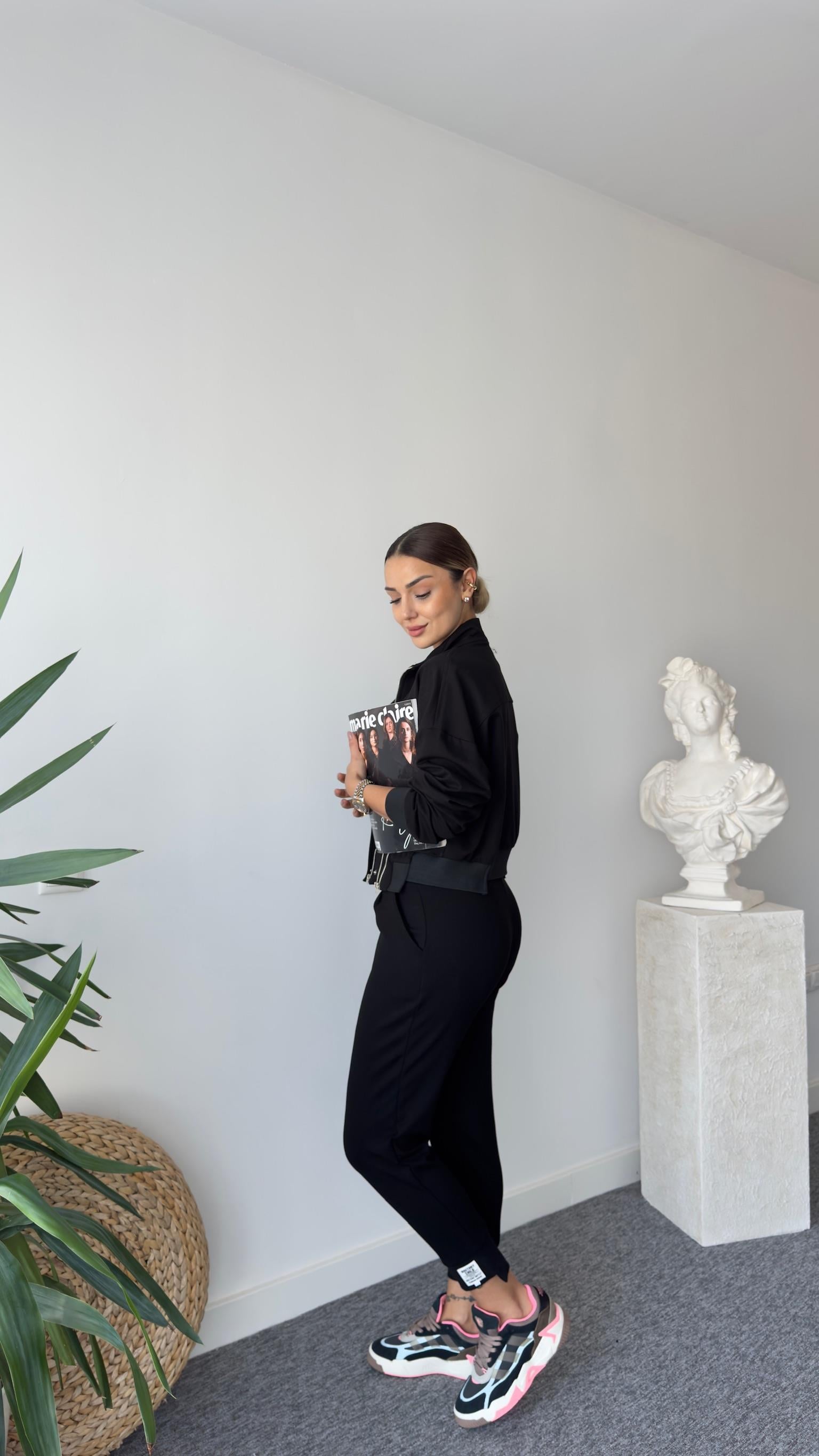 Andri Tws Model Fermuarlı Siyah Ceket