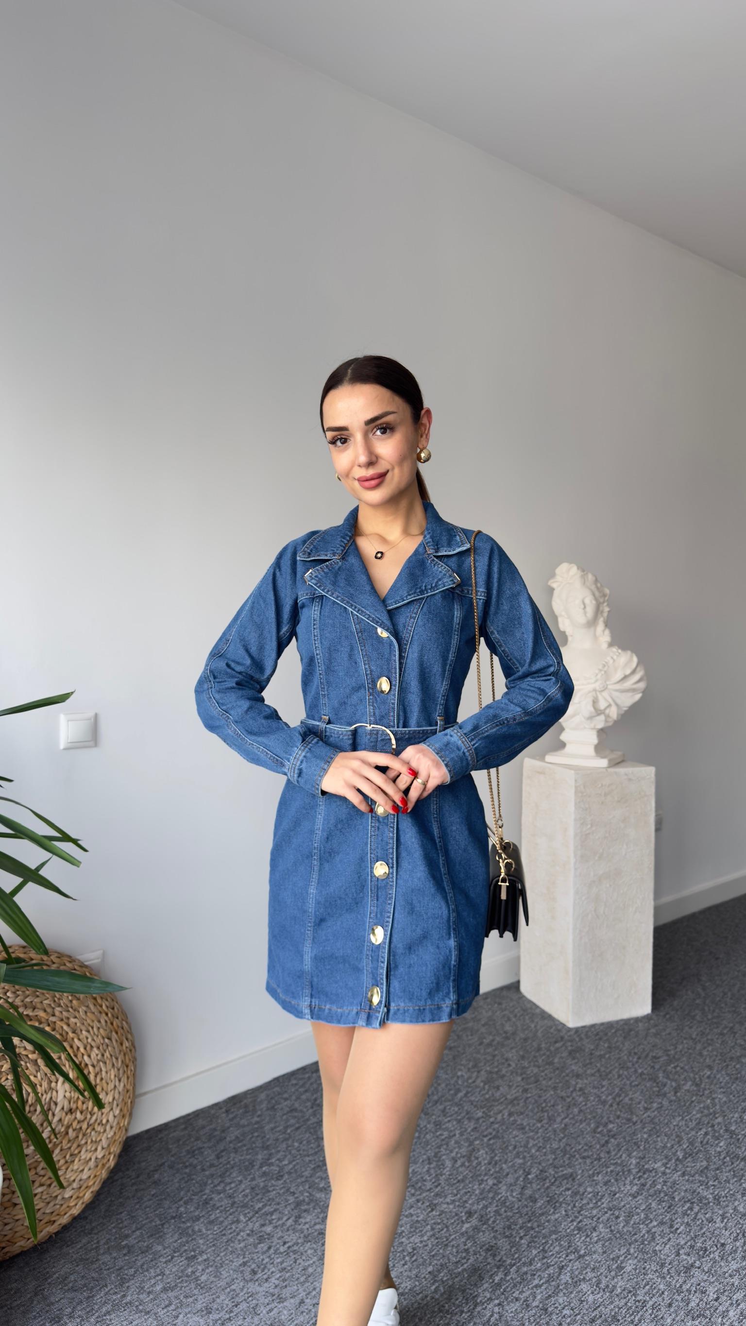 Reus Marka Model Kemerli Jean Elbise 