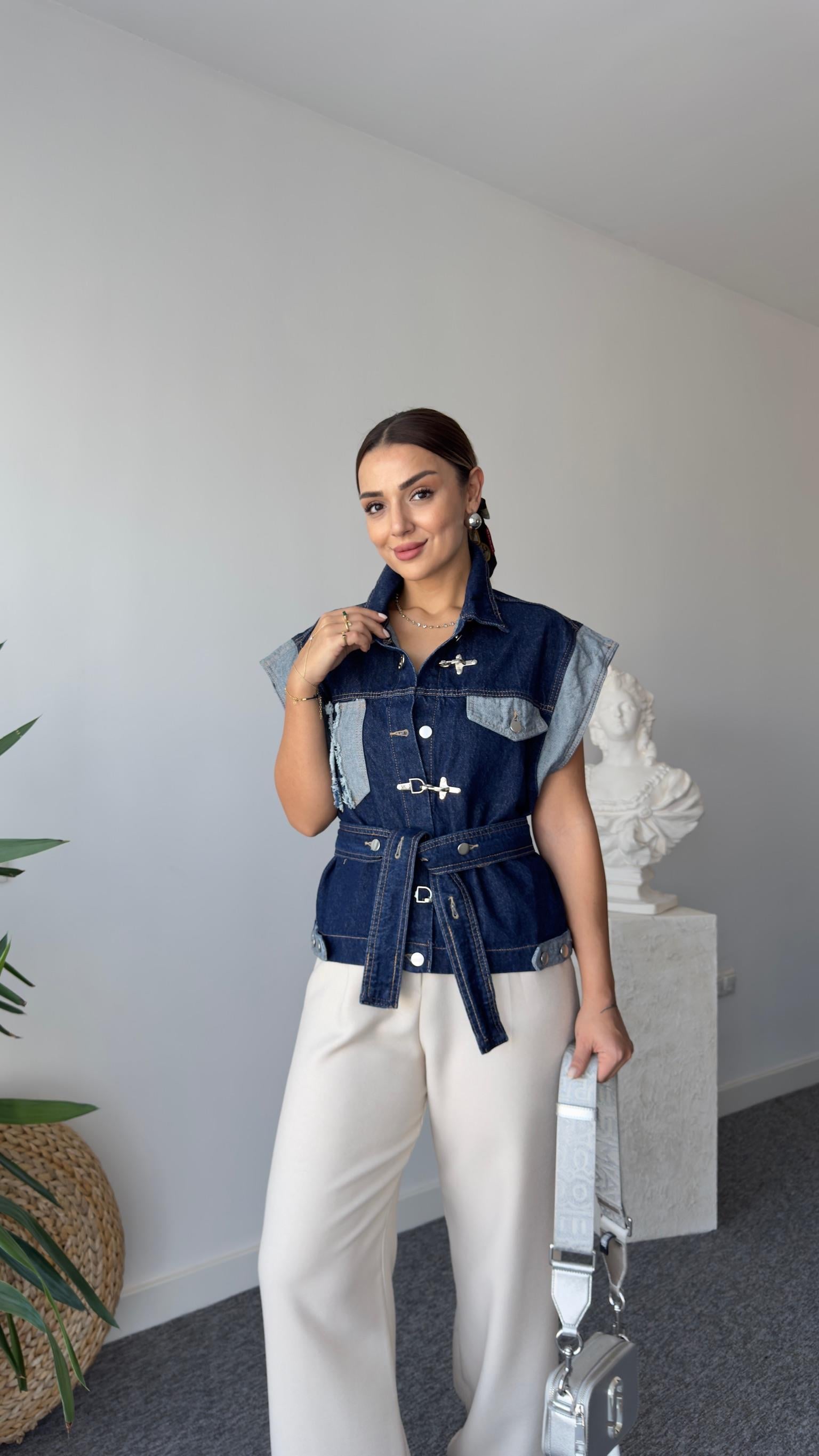 Nena Marka Mode Lacivert Jean Yelek