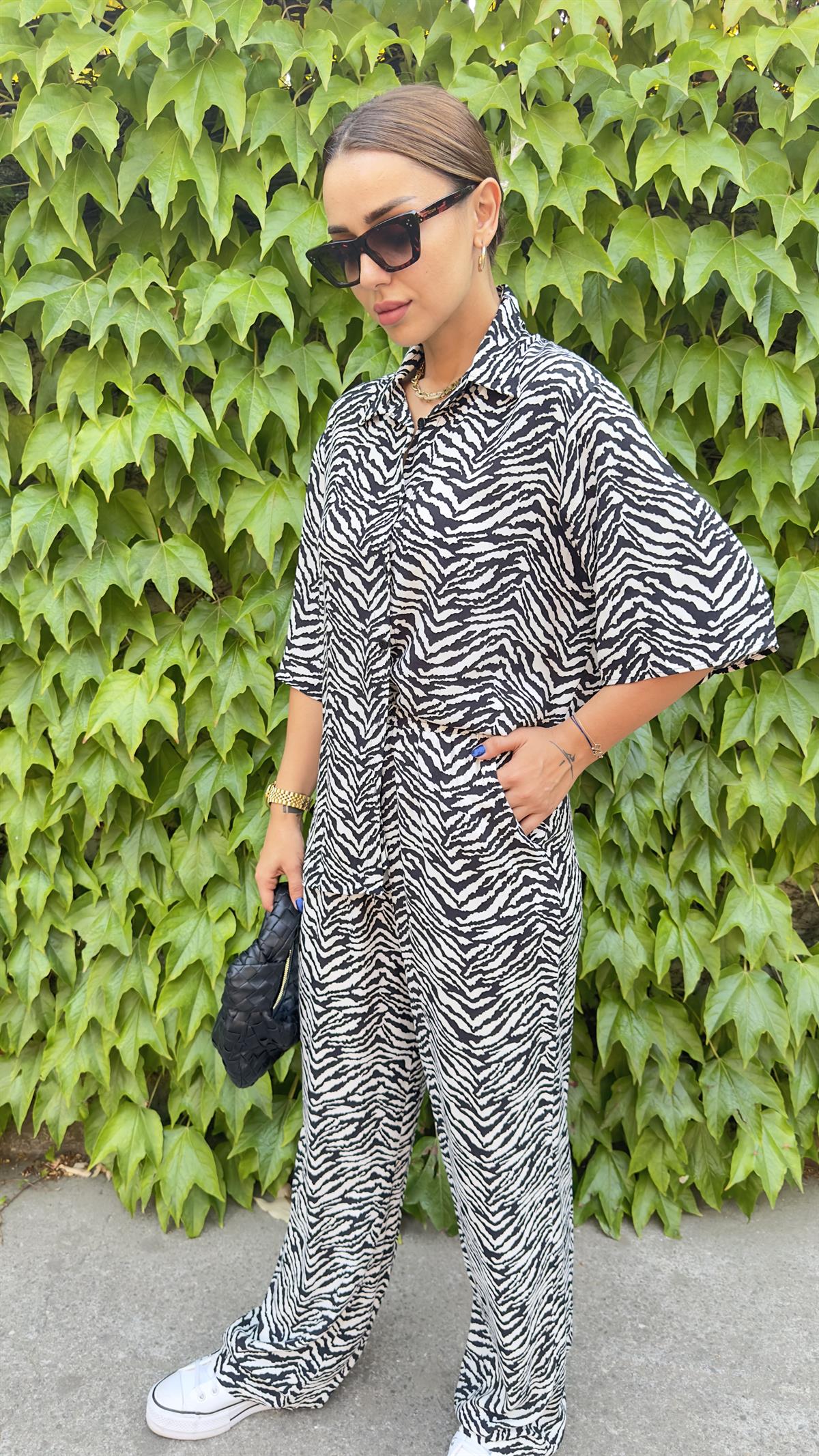Orj Marka Zebra Desen İkili Takım
