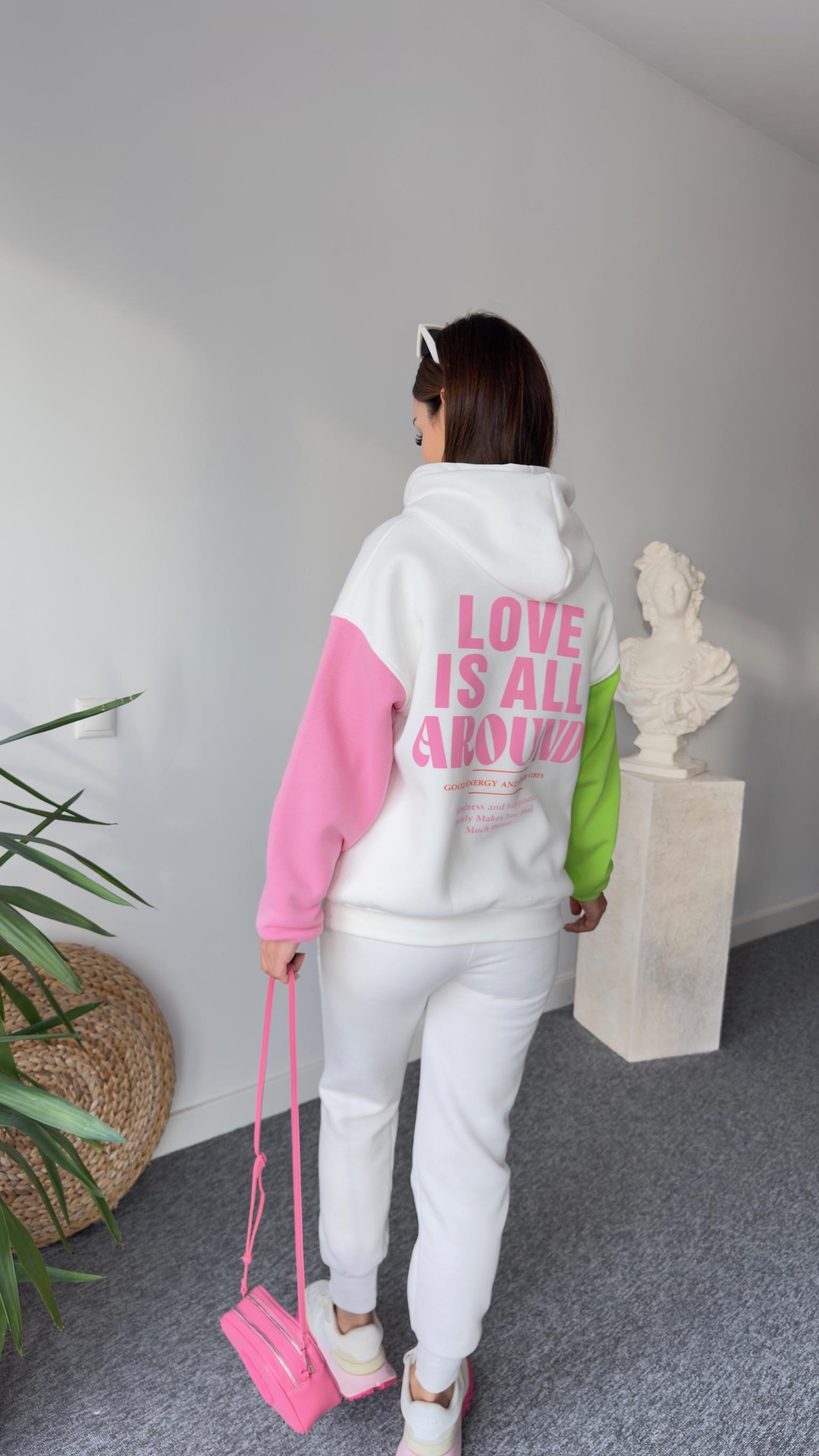 Kollar Renkli Sırt Yazı Detay Sweatshirt 