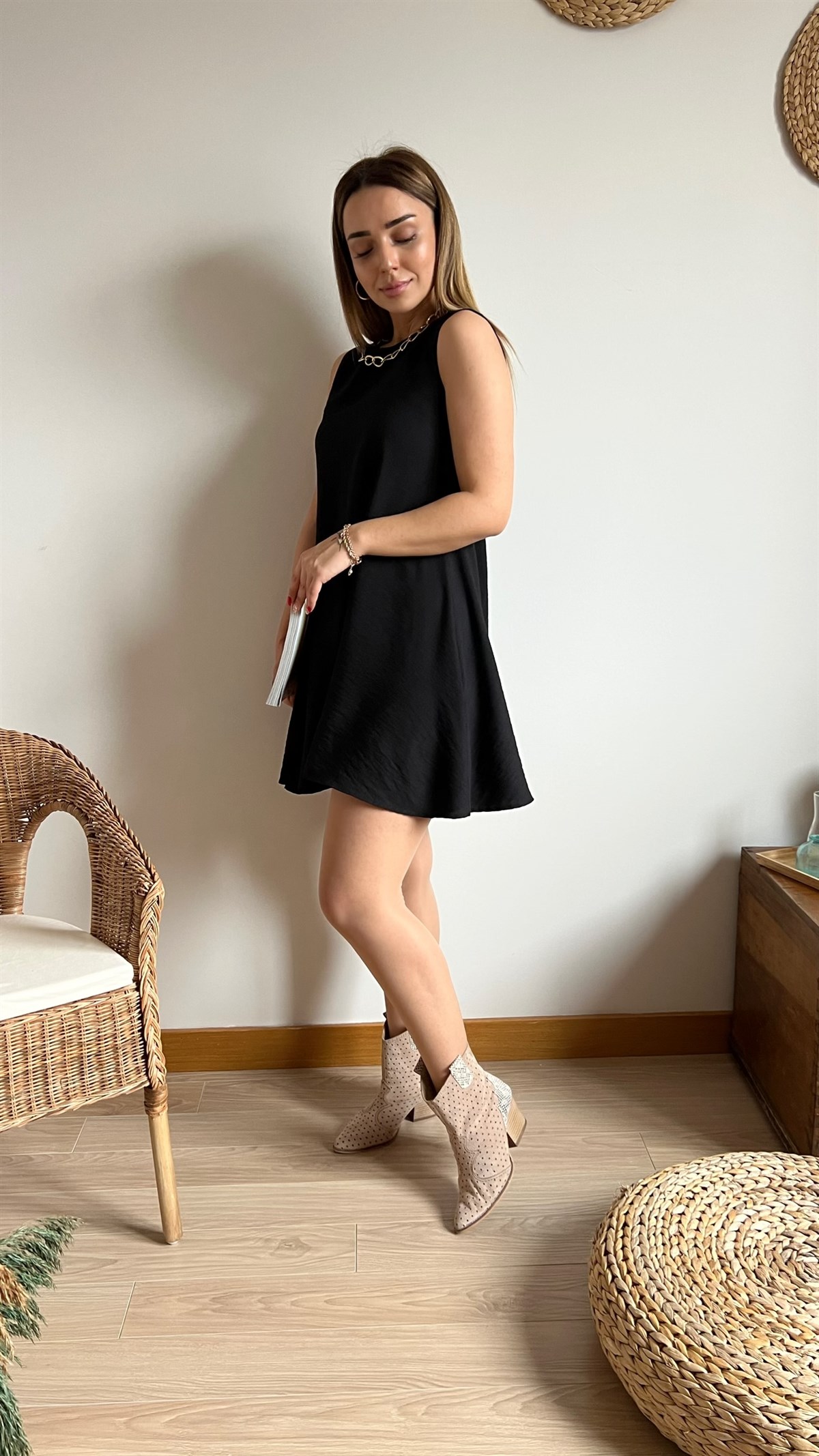 Siyah Çan Elbise