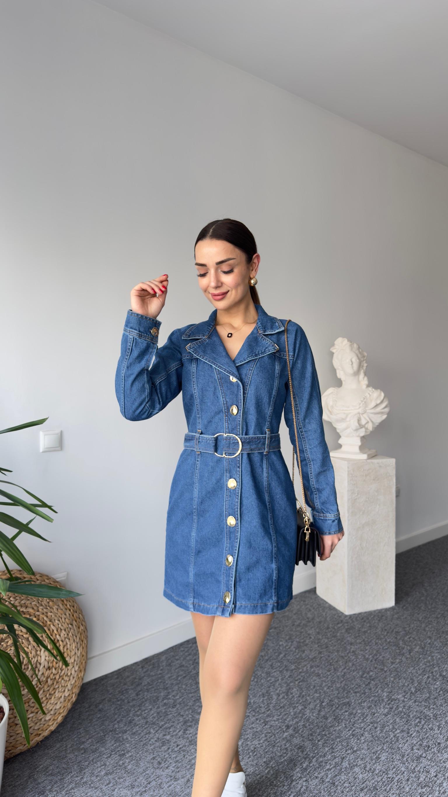 Reus Marka Model Kemerli Jean Elbise 