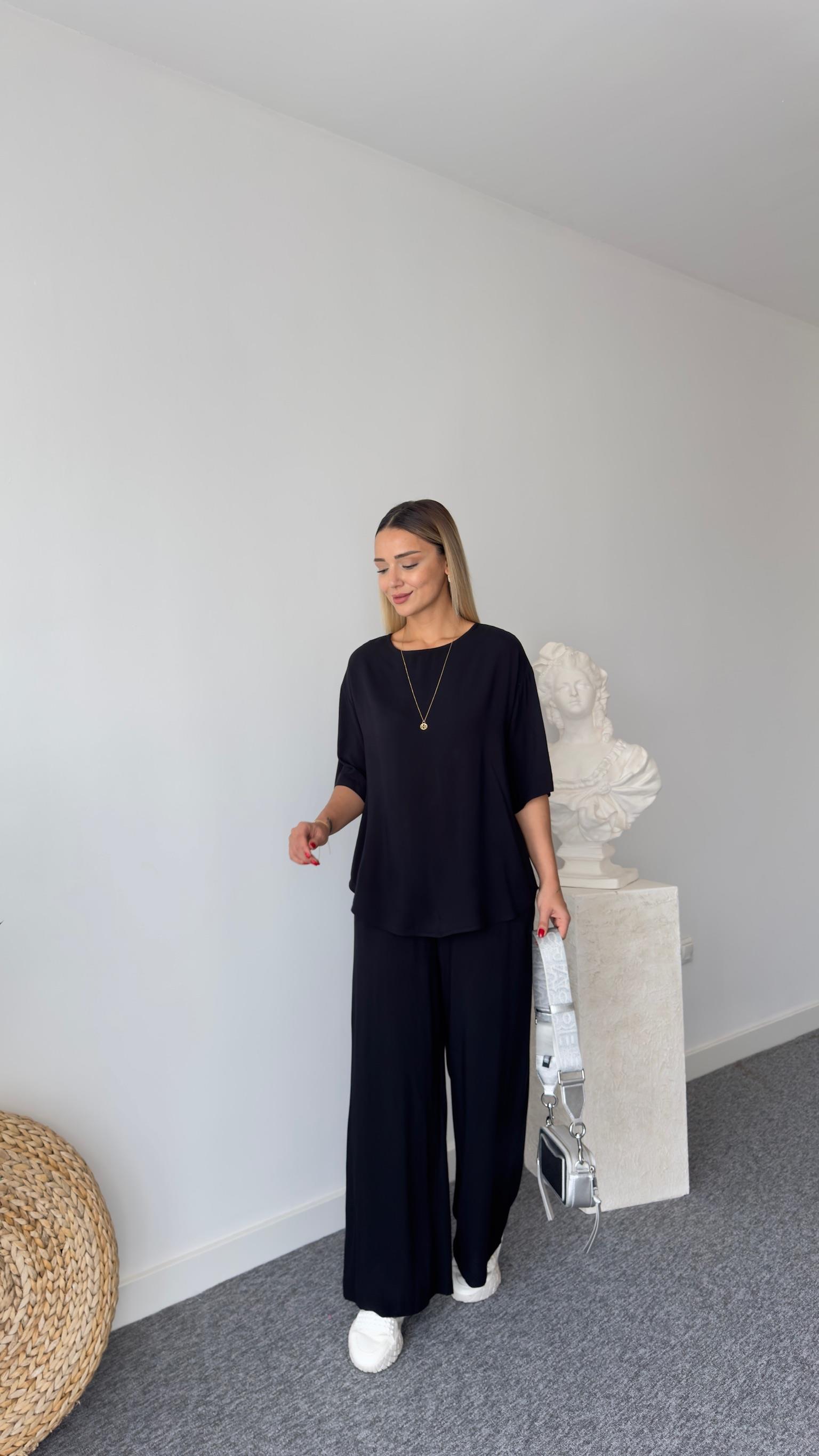 Feroni Siyah İkili Viskon Takım