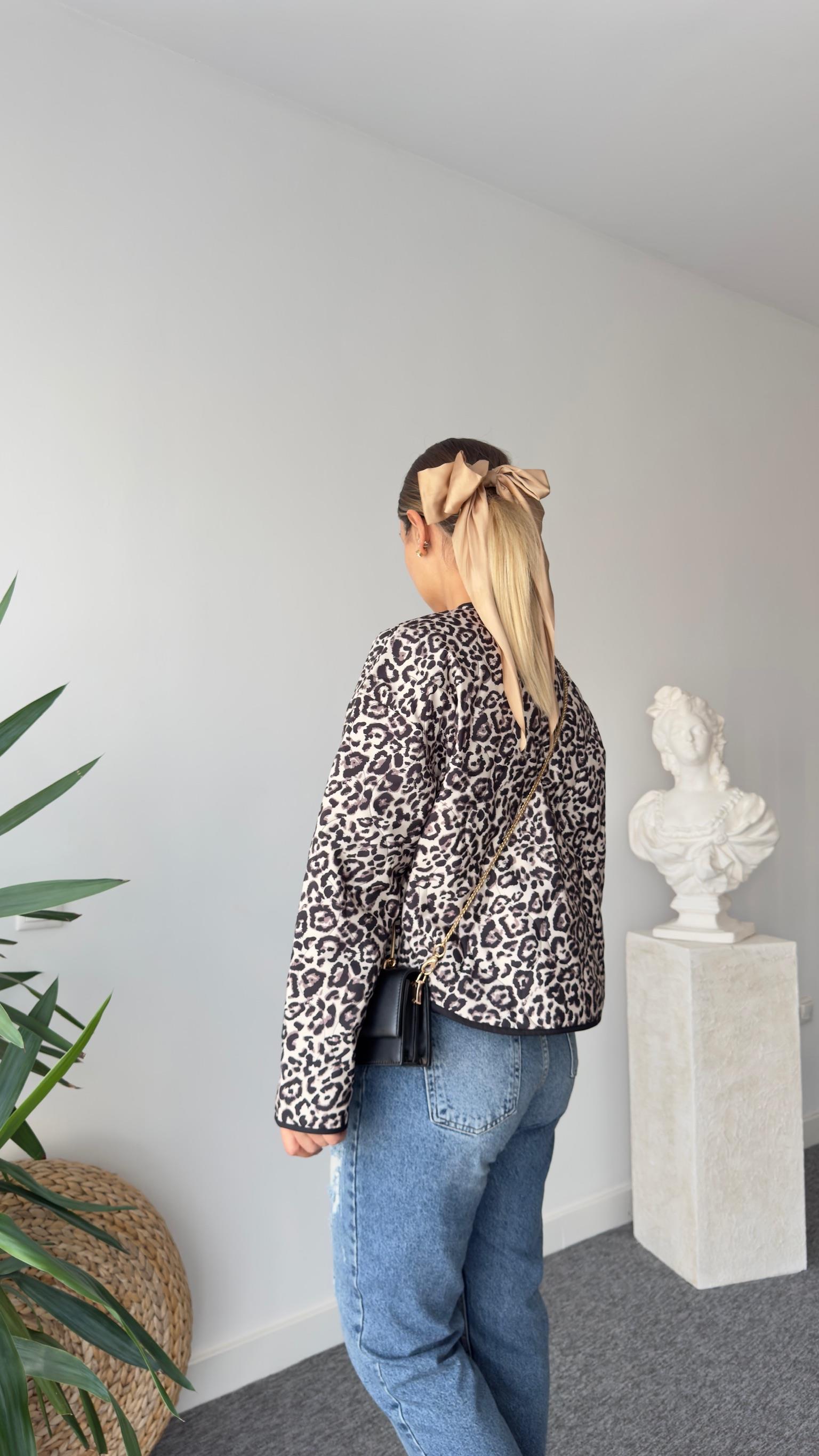 Nikol Biyeli Zra Model Leopar Kapitone Ceket