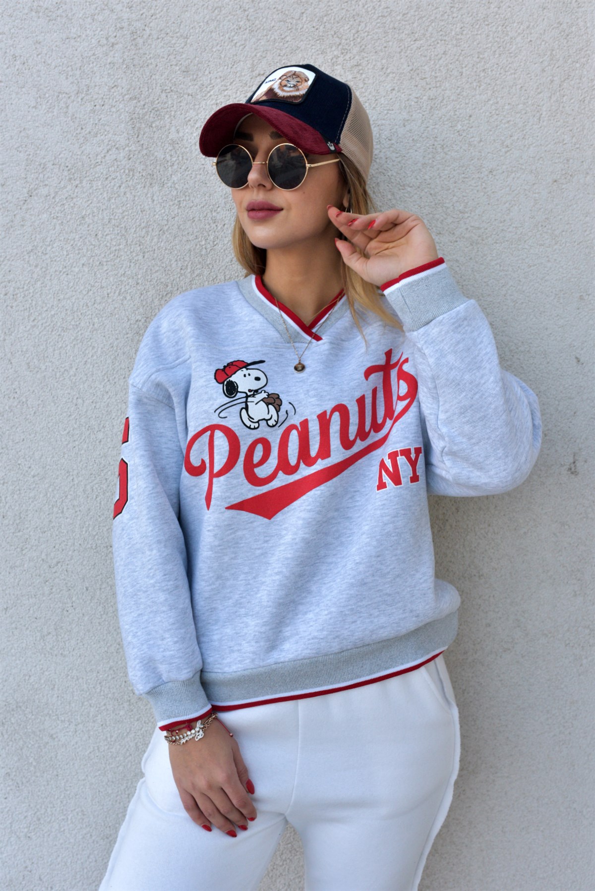 Peanuts Gri Sweat	