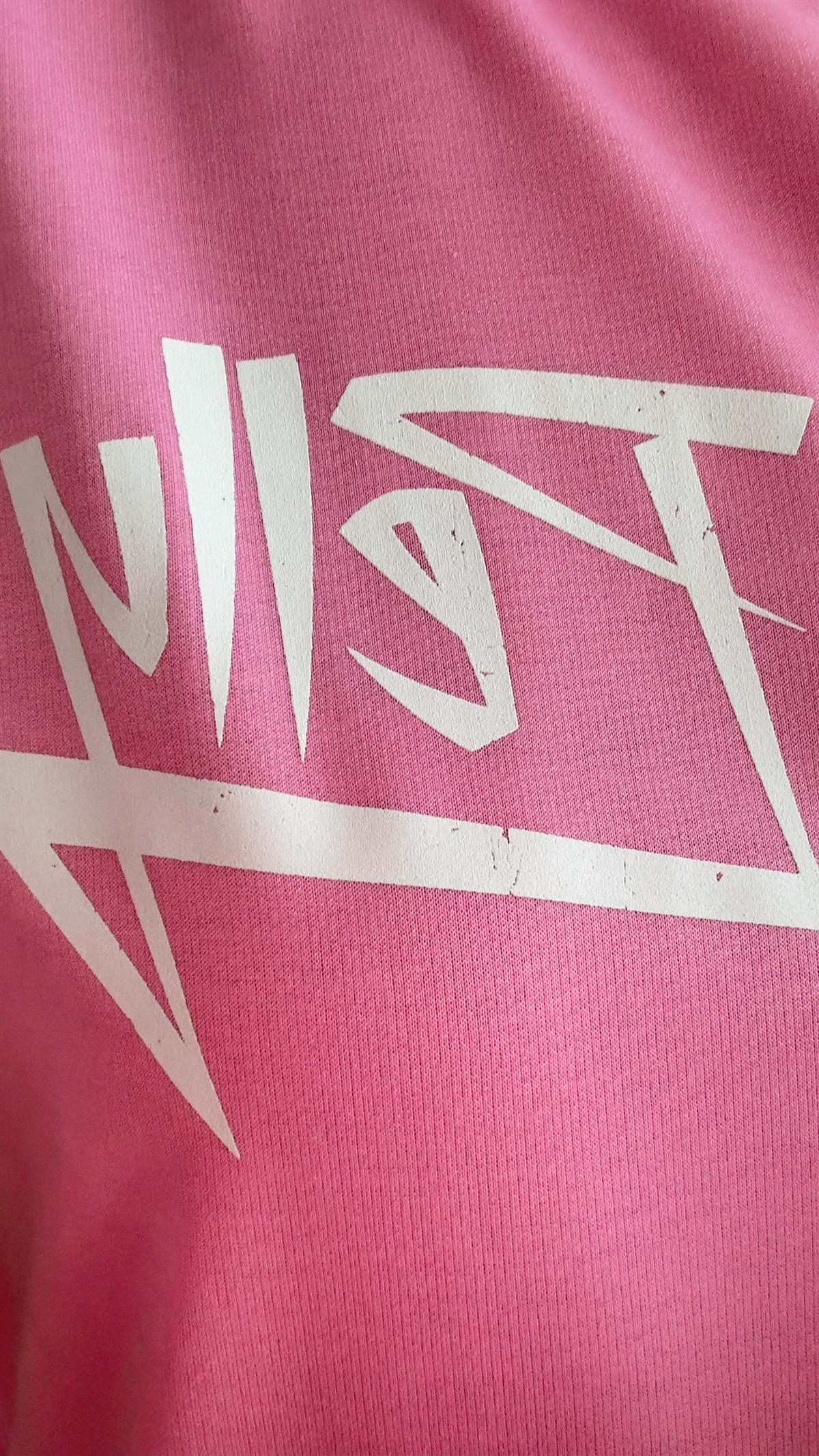 Camex Yazı Detaylı Pembe Elbise