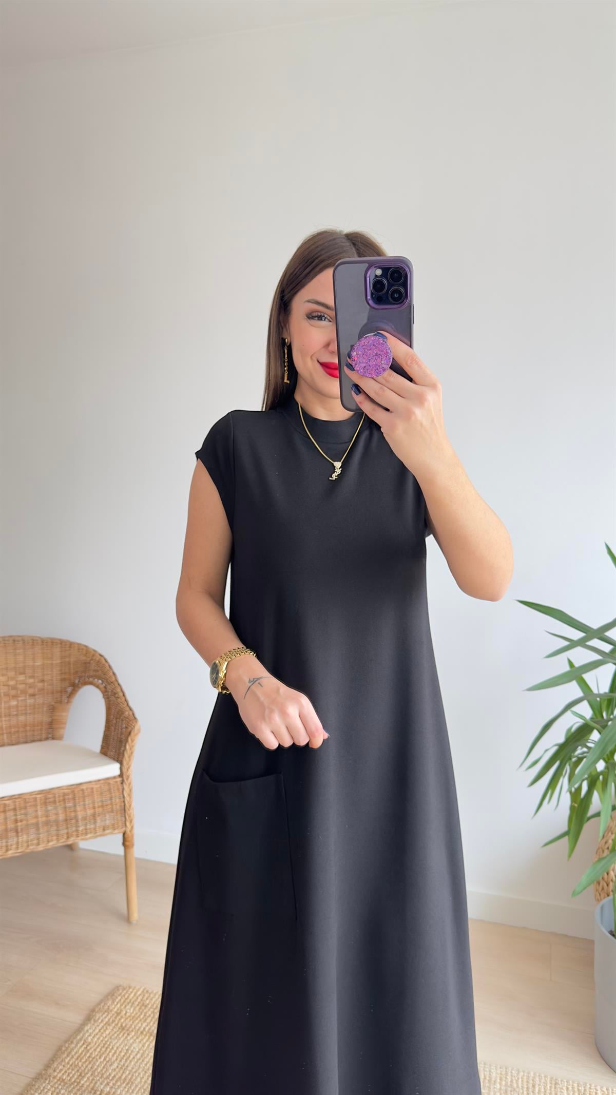 Orj Marka Lüx Kalite Basic Elbise 