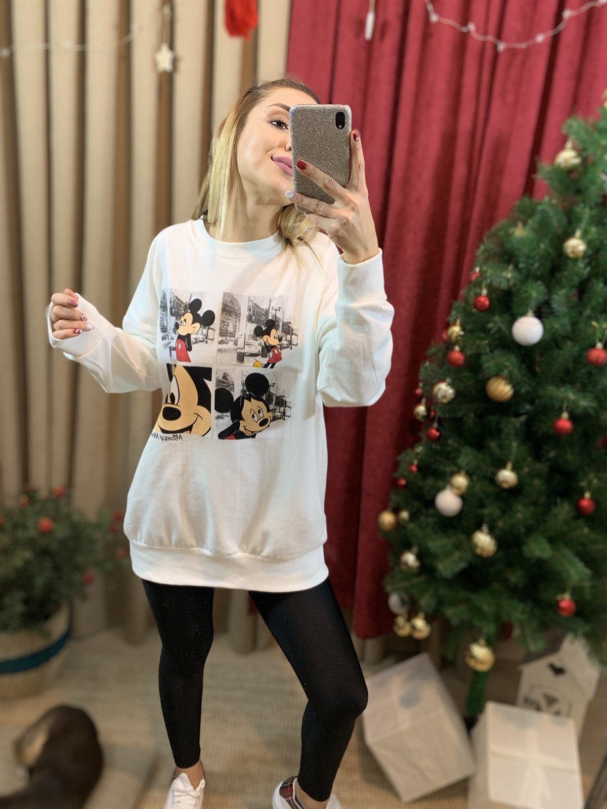 Mickey Baskılı Sweatshirt 