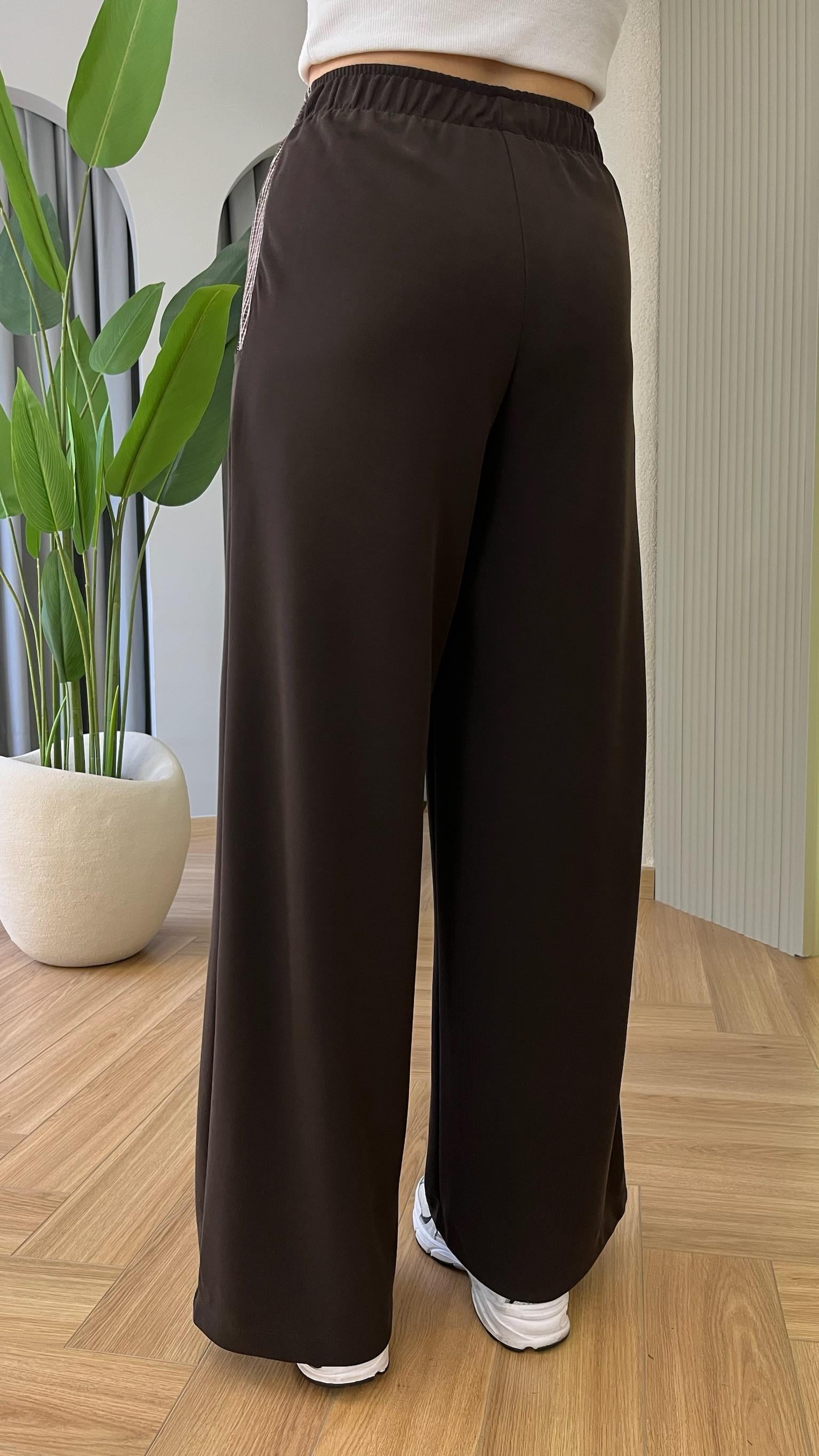 Kahve Slage Premium Gömlek Pantolon Takım