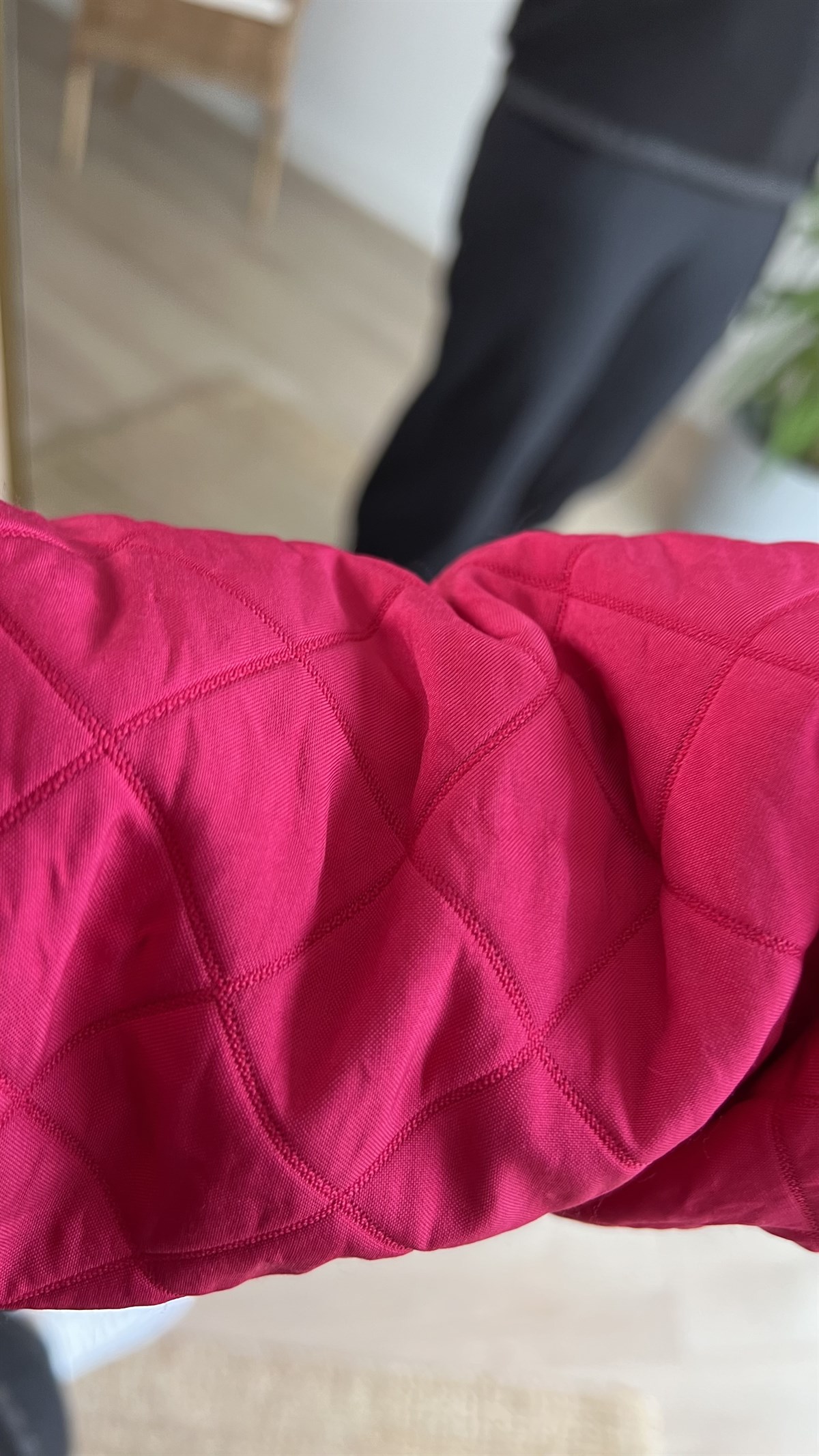  Kolları Pembe Kapitone Tasarım Sweat