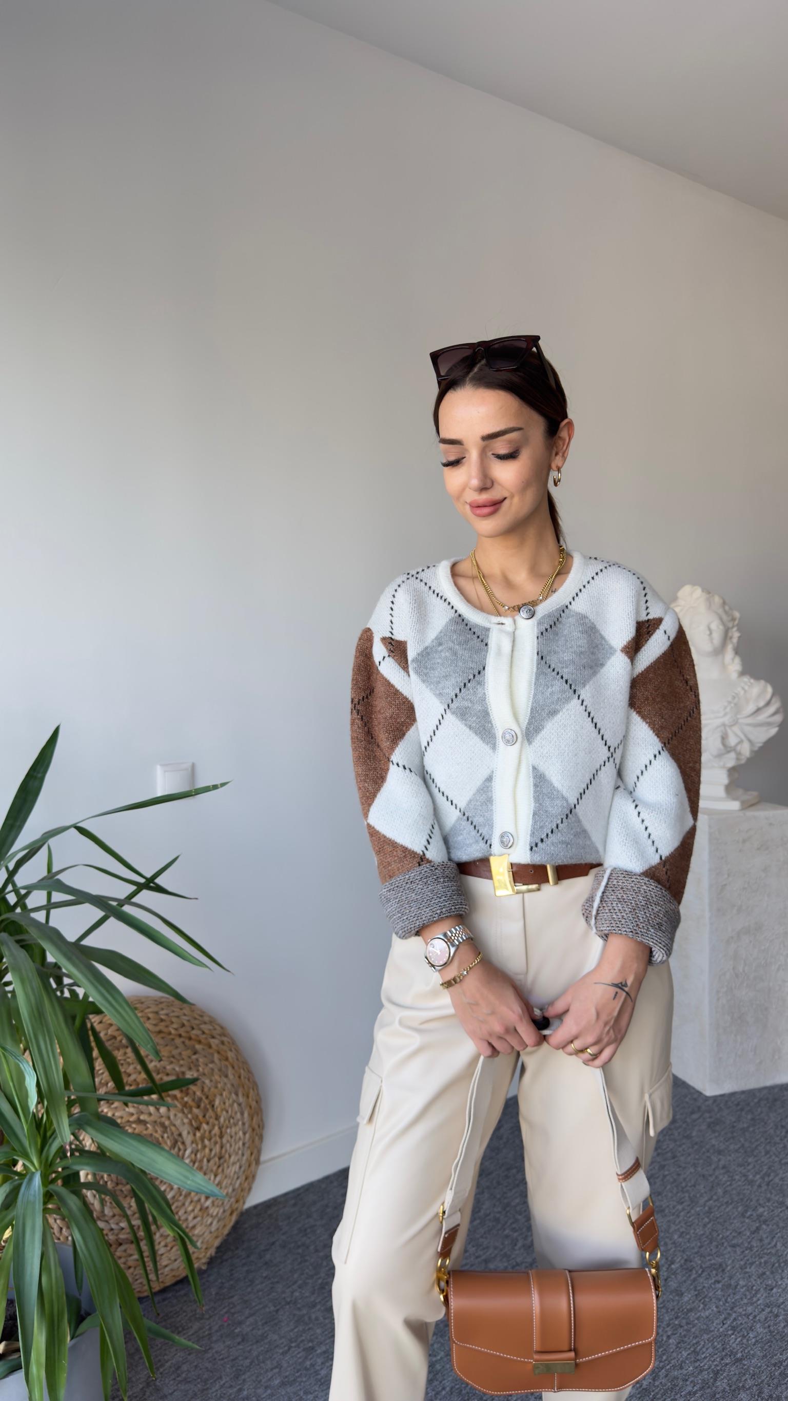Massi Model Baklava Desen Hırka