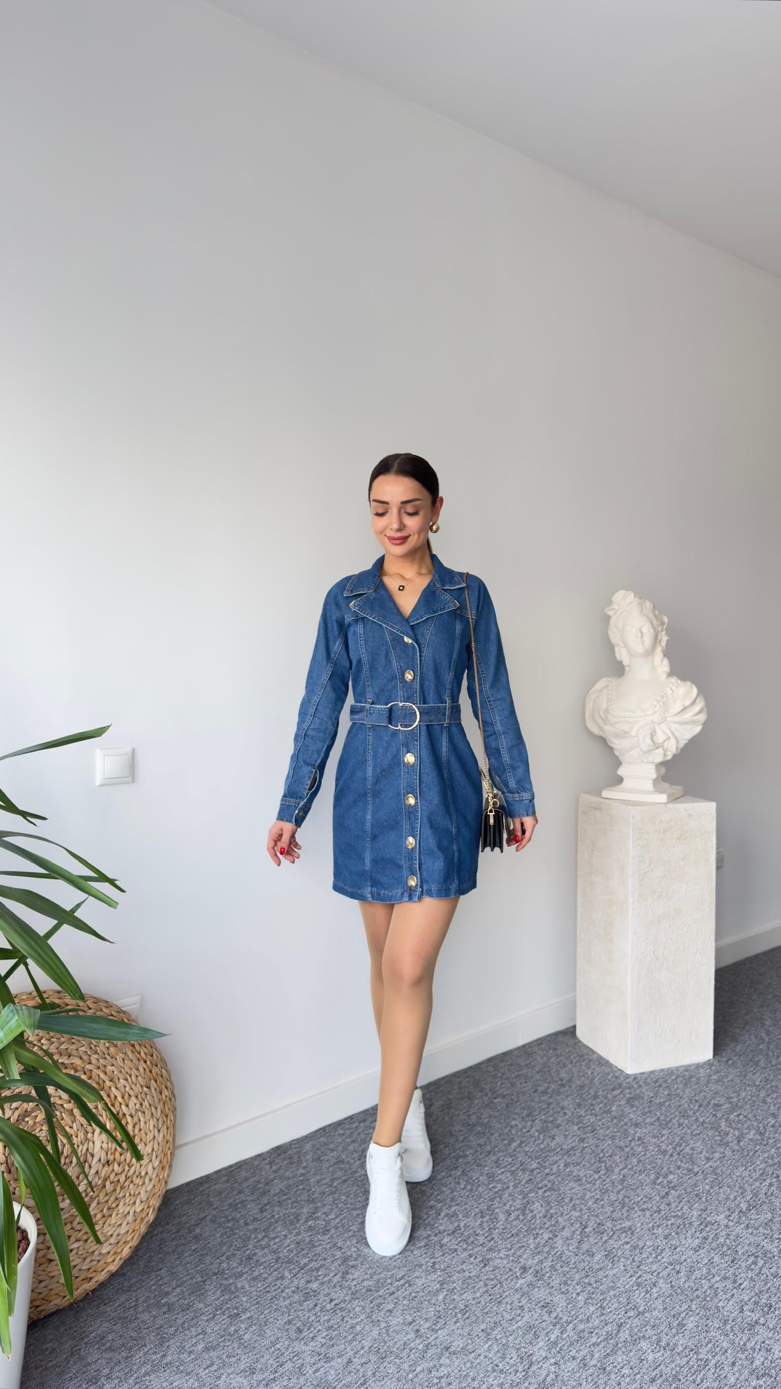 Reus Marka Model Kemerli Jean Elbise 