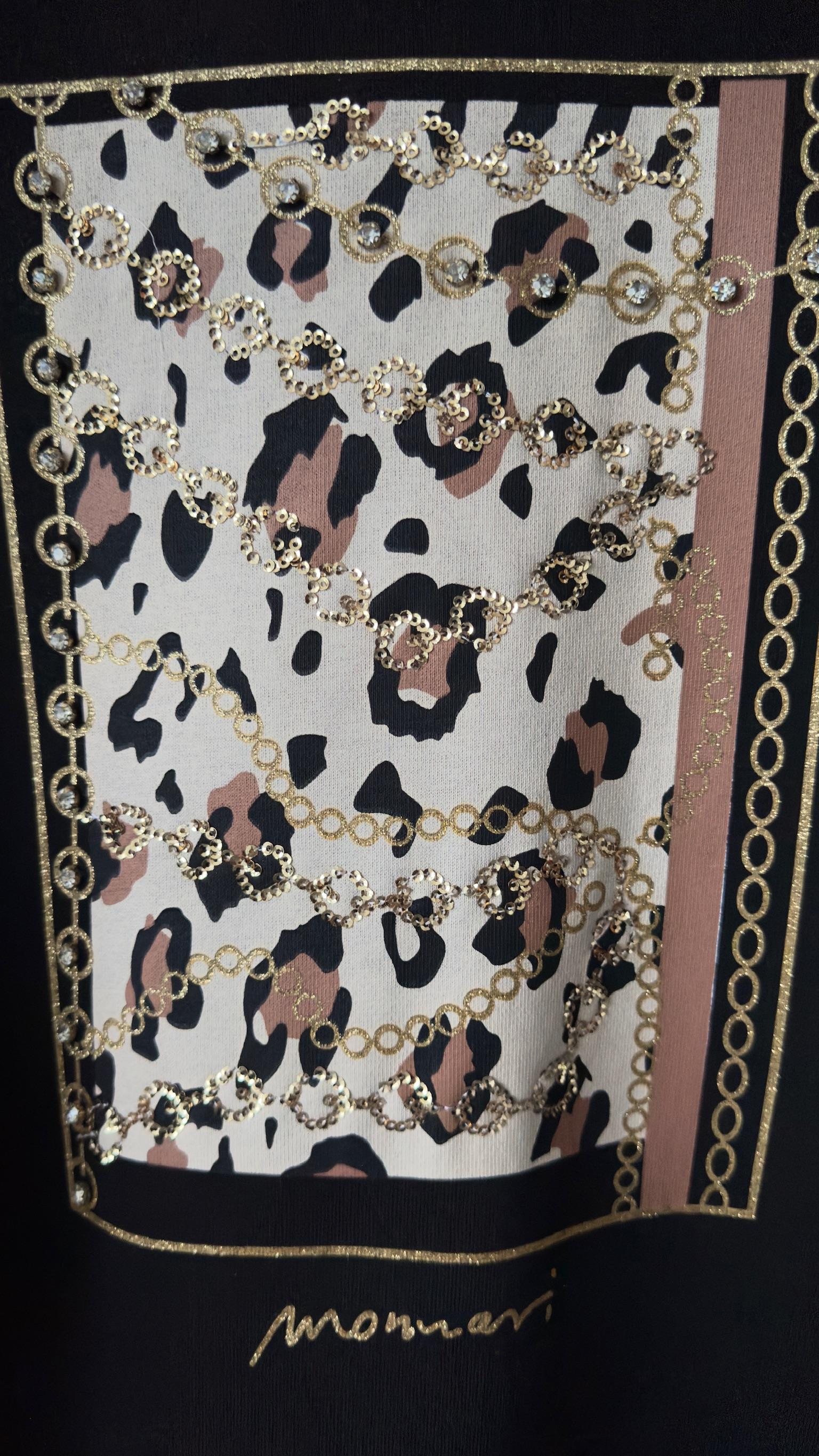 Ledon Leopar Baskı Siyah Sweat