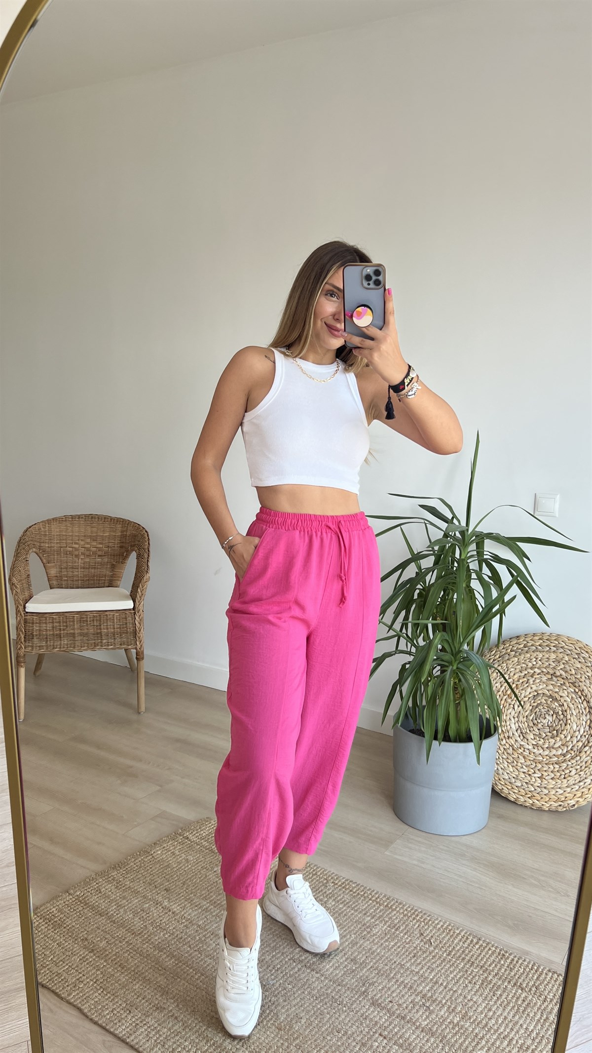 Pembe Şalvar Pantolon