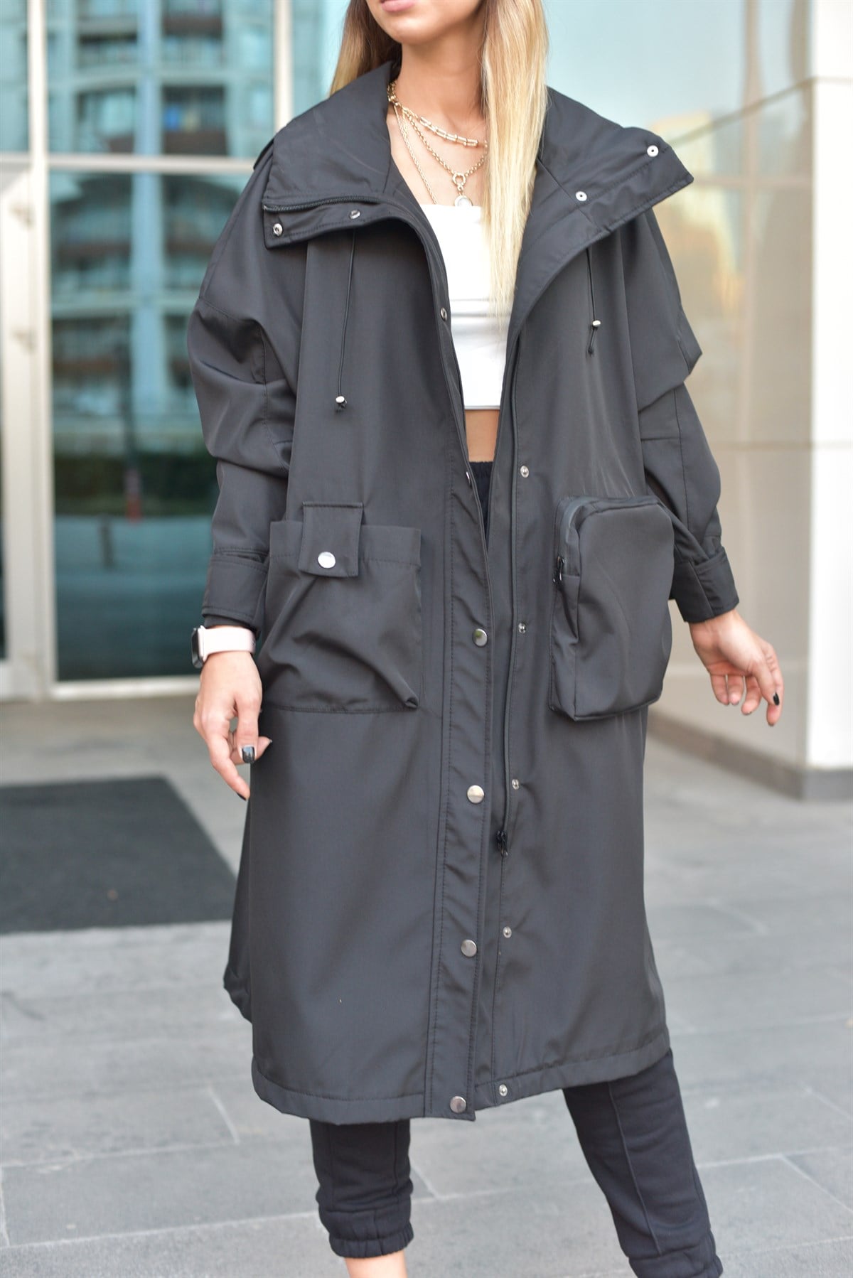 Tasarım Oversize Trenchcoat