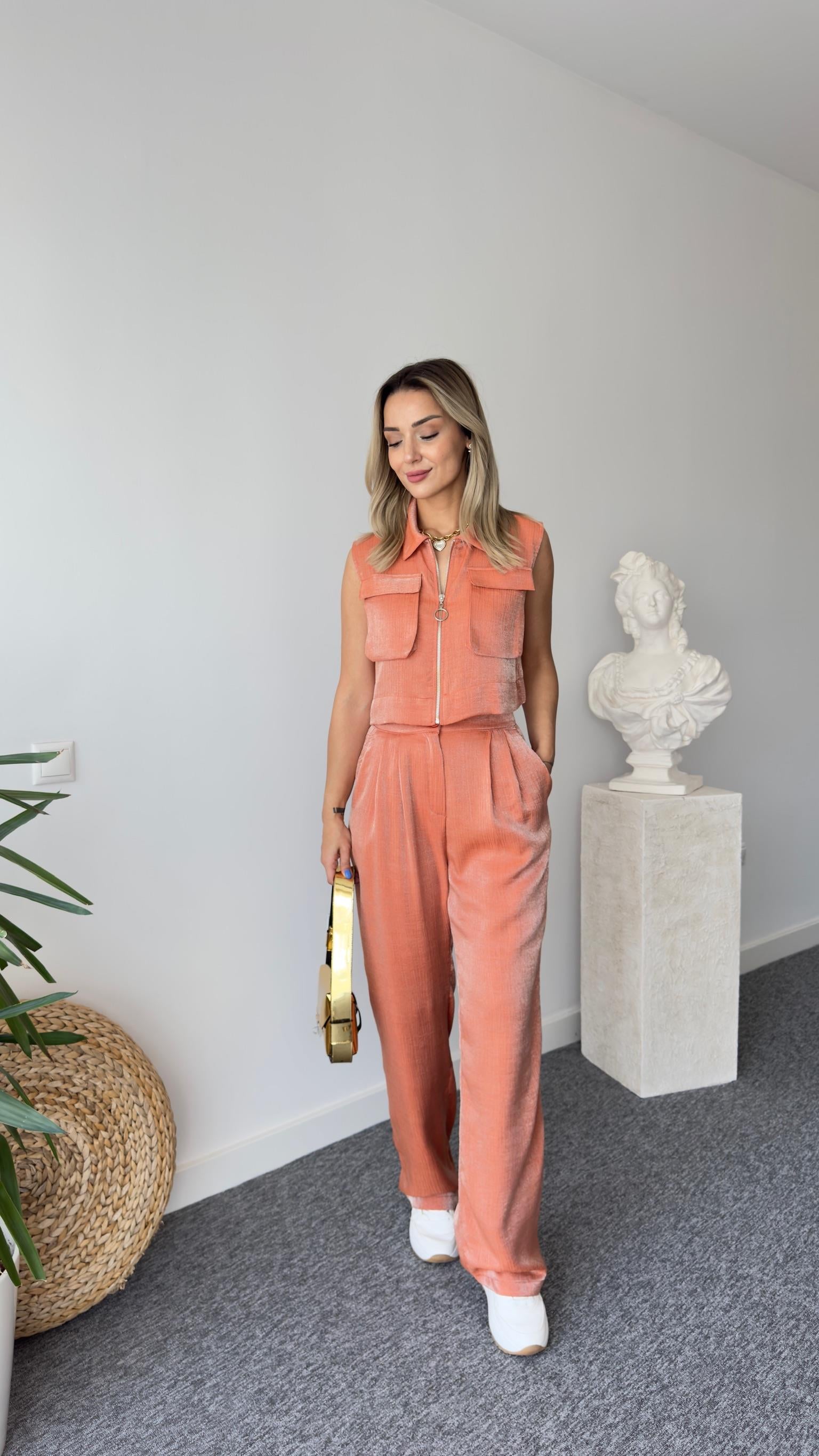 Gjen Fermuarlı Turuncu İkili Takım   