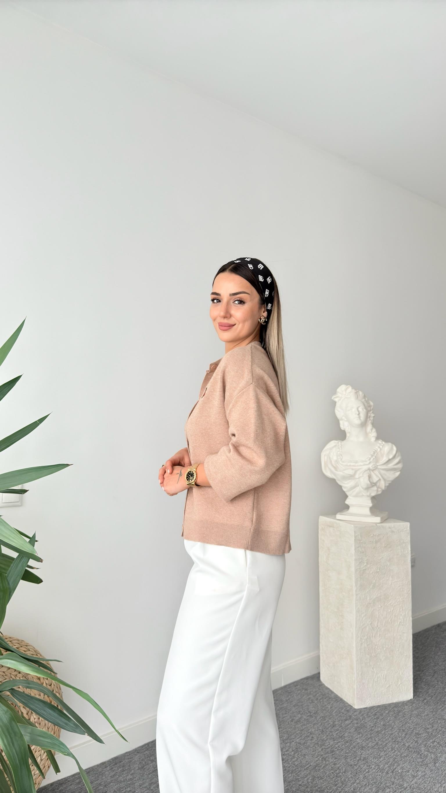 Camel Pain Ayıcık Nakışlı Hırka