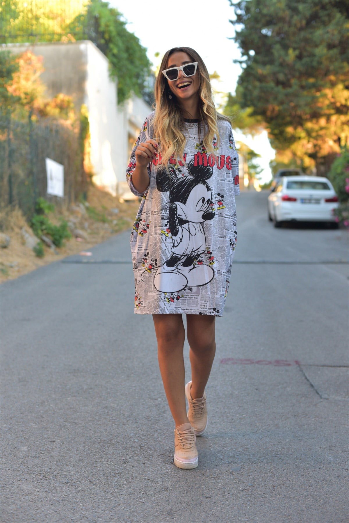 Yazılı Mickey Tunik