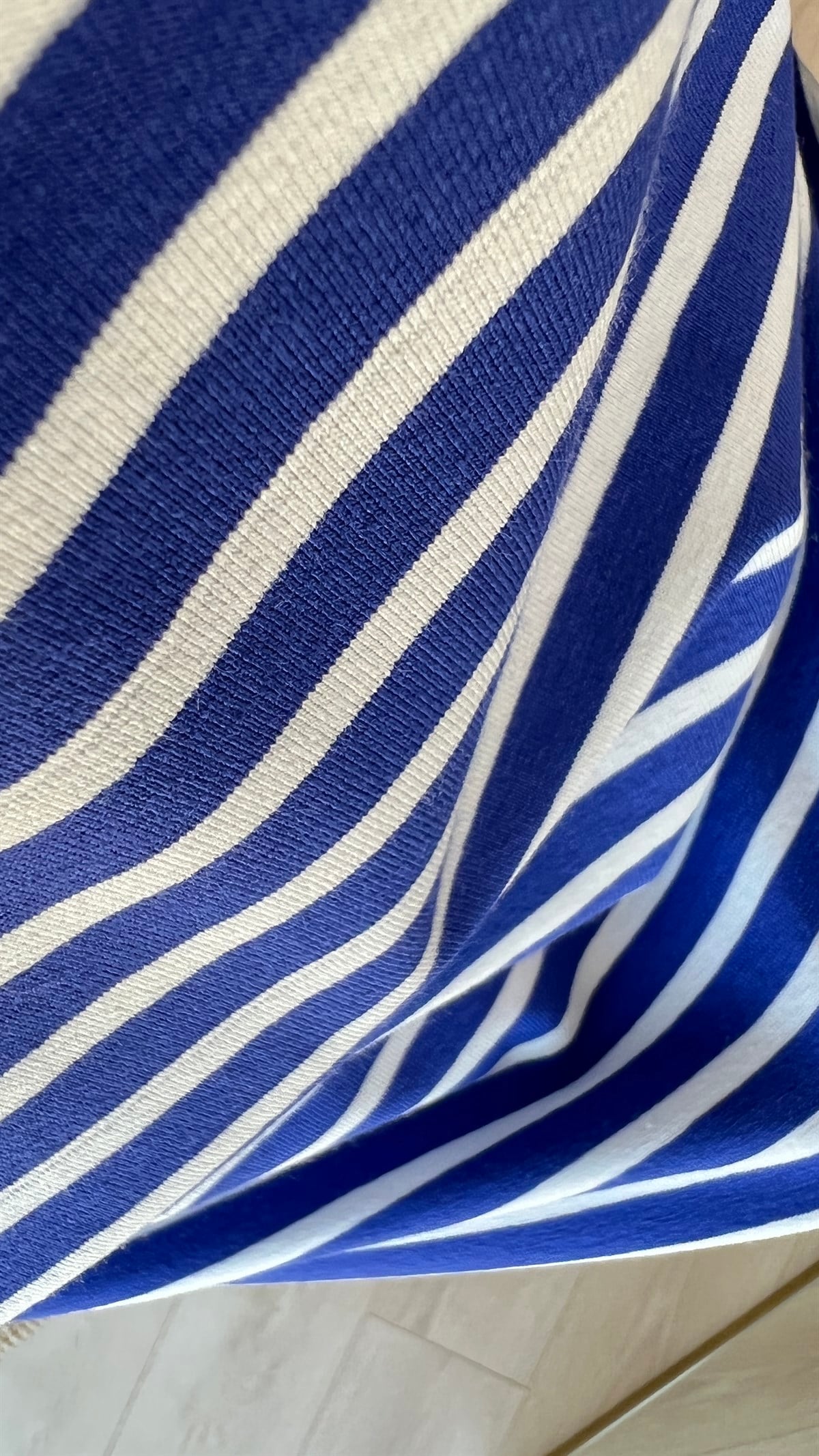 Çizgili Lacivert Basic Tshirt