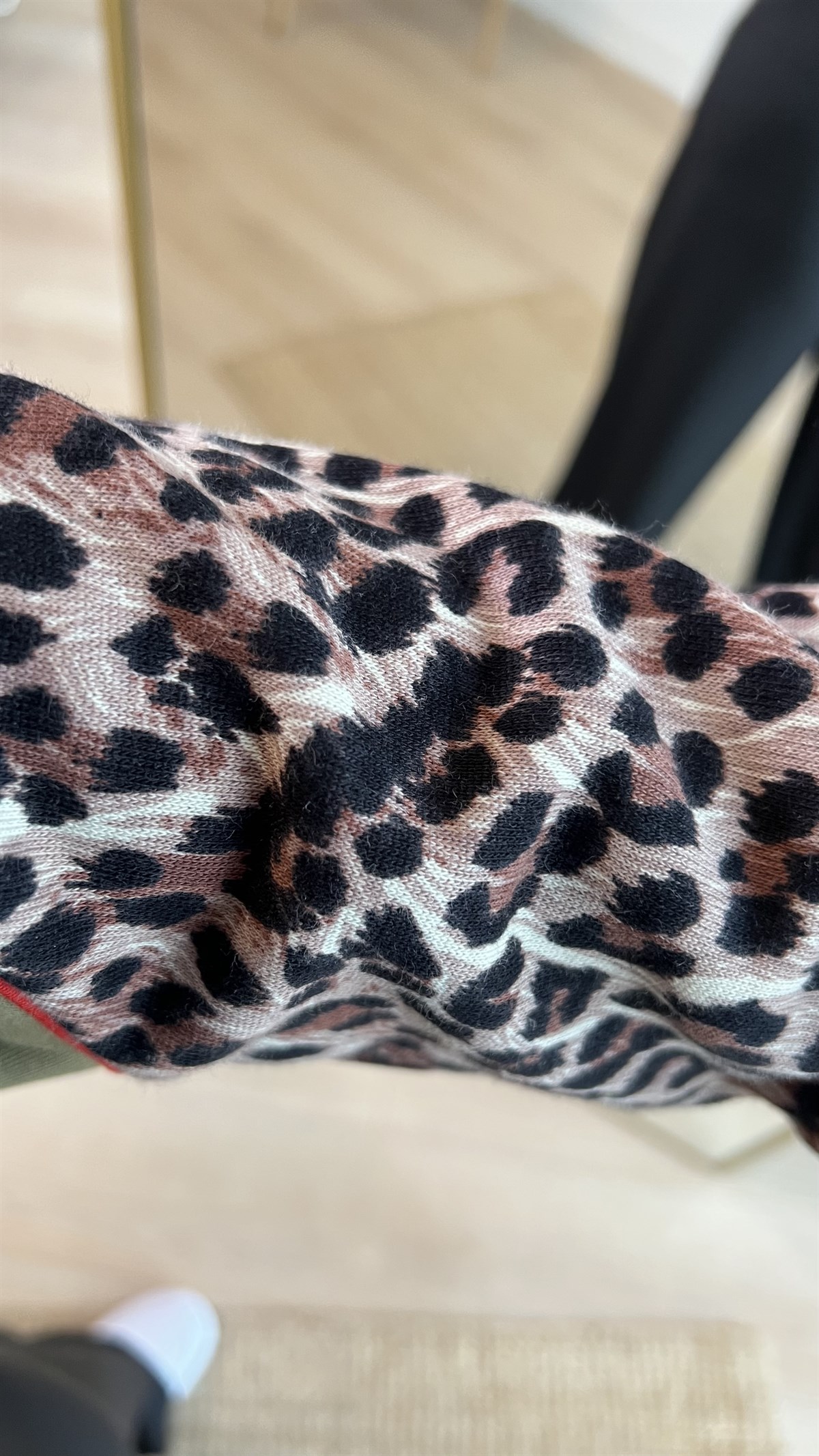 Yarım Fermuar Leopar Detay Sweat